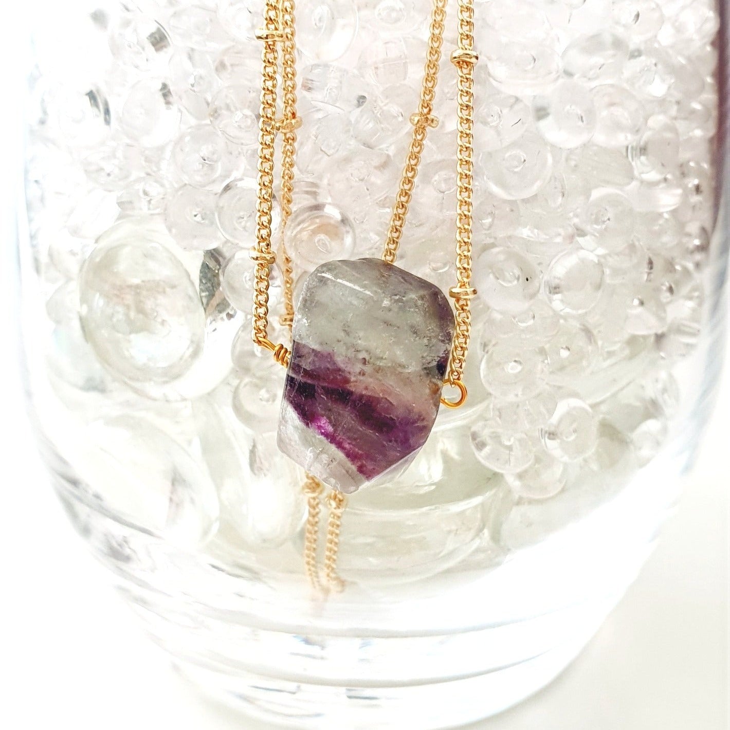 Green Fluorite Necklace, Florit Halskette, Florit Anhänger Kette, Kette mit Edelstein Anhänger grün Florit goldene Halskette mit Fluorit Edelstein Anhänger Natursteinen Fluorite Golkette