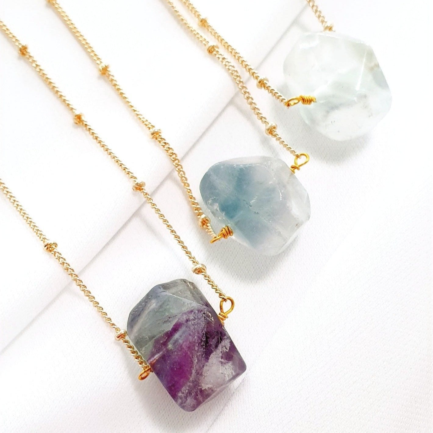 Green Fluorite Necklace, Florit Halskette, Florit Anhänger Kette, Kette mit Edelstein Anhänger grün Florit goldene Halskette mit Fluorit Edelstein Anhänger Natursteinen Fluorite Golkette