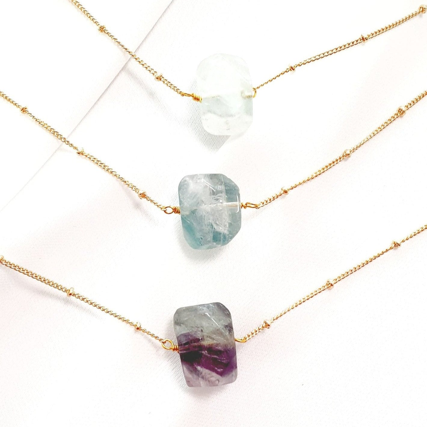 Green Fluorite Necklace, Florit Halskette, Florit Anhänger Kette, Kette mit Edelstein Anhänger grün Florit goldene Halskette mit Fluorit Edelstein Anhänger Natursteinen Fluorite Golkette