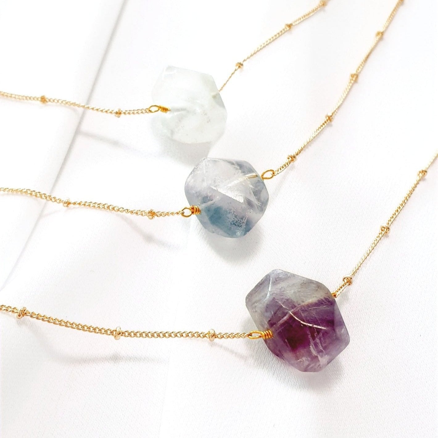 Green Fluorite Necklace, Fluorit Halskette, Fluorit Anhänger Kette, Kette mit Edelstein Anhänger grün Florit goldene Halskette mit Fluorit Edelstein Anhänger Natursteinen Fluorite Golkette