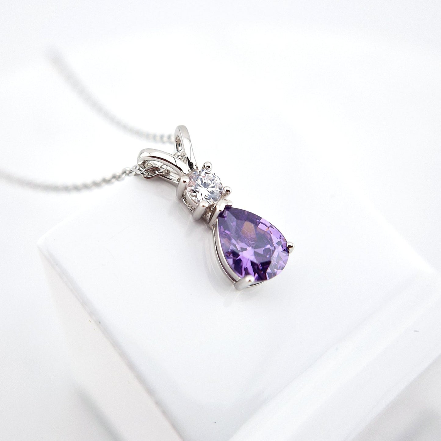 Amethyst Kette, Amethyst Halskette, Edelstein Kette, Amethyst necklace, Amethyst pendant necklace, Amethyst Schmuck, Amethyst Edelstein Halskette, Amethyst Pendant Necklace, Lila Halskette, purple necklace, Silber Halskette mit Amethyst Anhänger, Silver Necklace with Amethyst pendant