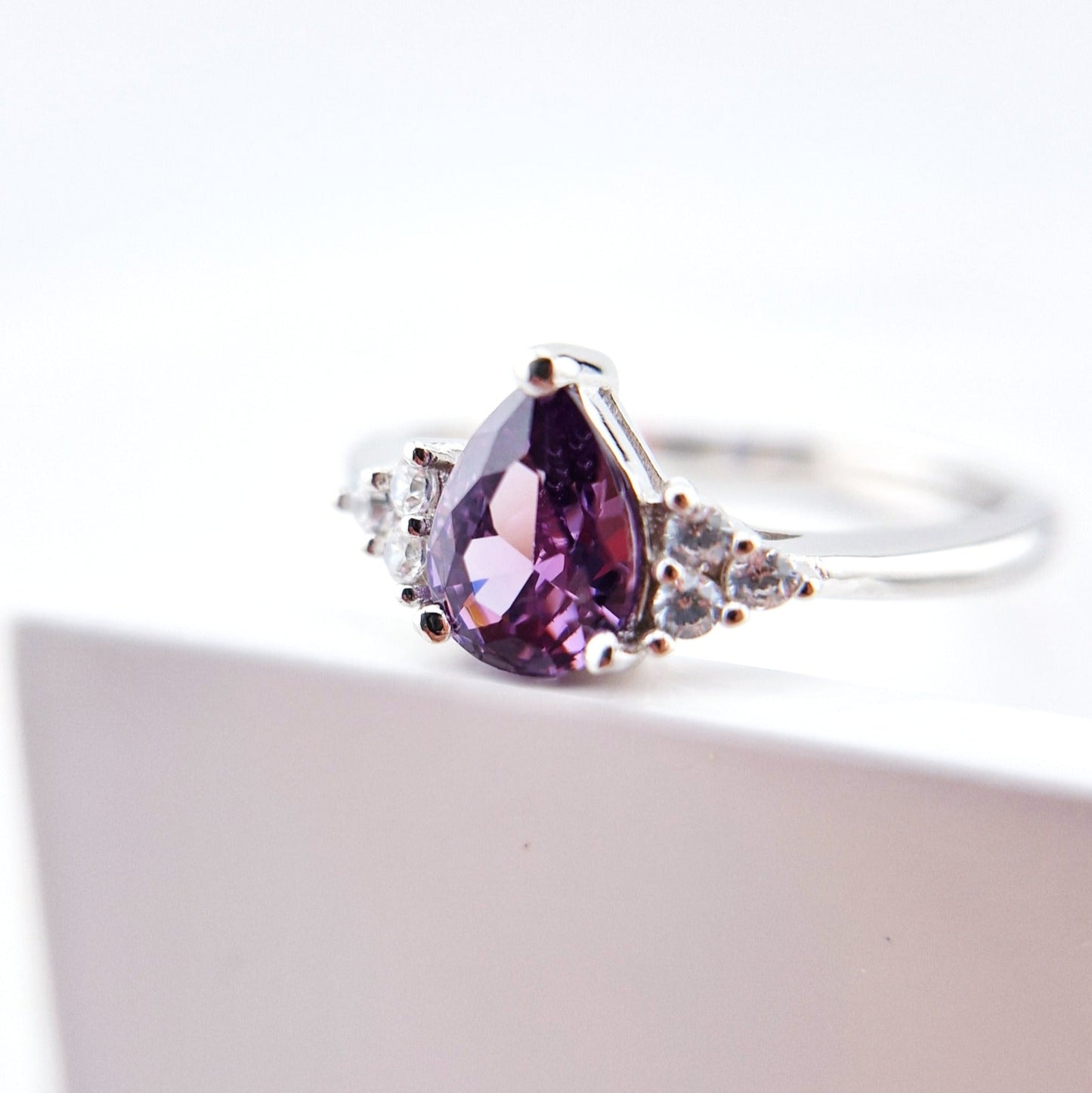 Amethyst Ring - Silberring mit Amethyst Edelstein, Amethyst silver ring, Bague en améthyste, Anello in ametista, Gemstone, Amethyst Edelsteinring