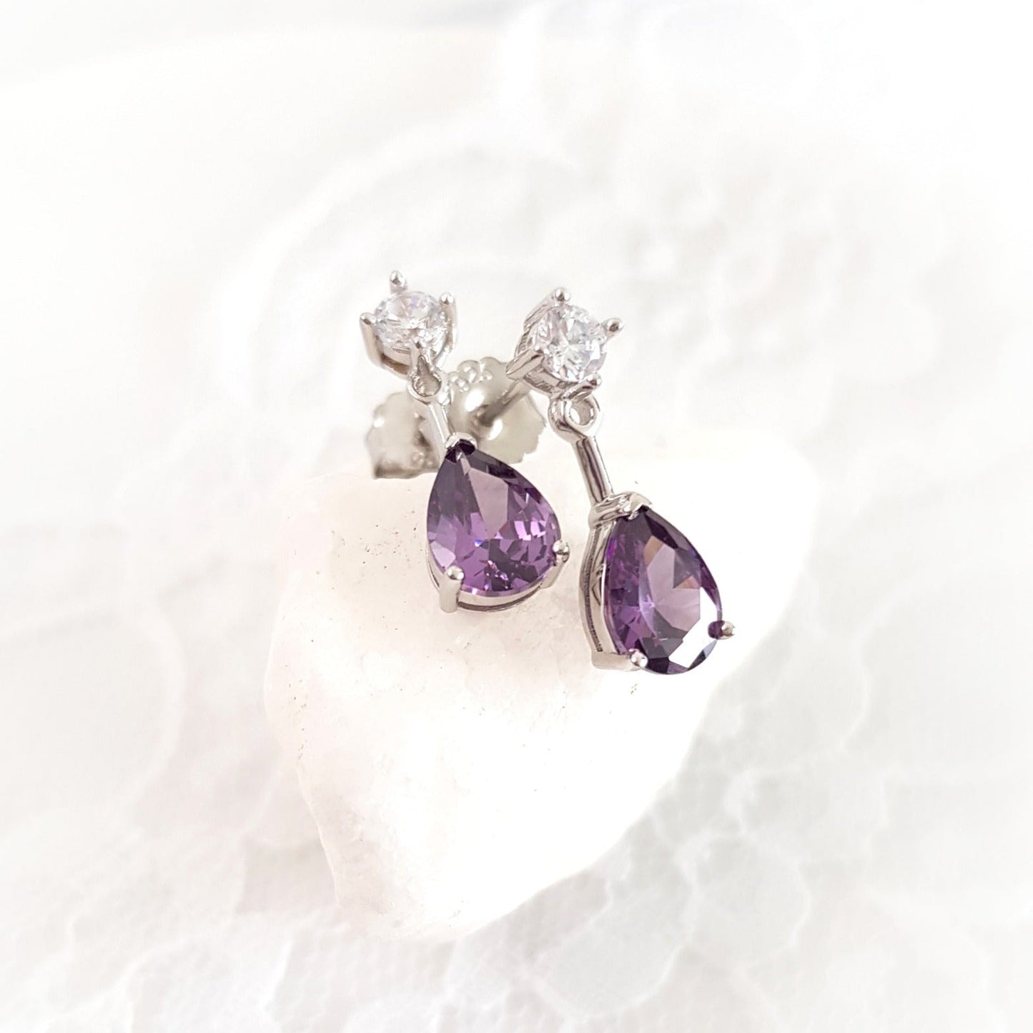 Amethyst Ohrringe, Amethyst earrings, Amethyst Ohrstecker, Silber Ohrringe, Edelstein Ohrringe, Amethyst Stud earrings