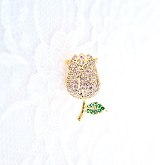 Blumen Pin, Flower Pin, Pin Fleur, Pin Fiore, Pin, Anstecknadel, Brosche, Brooch, Broach, Flower Brooch, Flower Broach, Blumen Brosche, Tulip pin, Tulpen Pin, Tulpen Anstecker