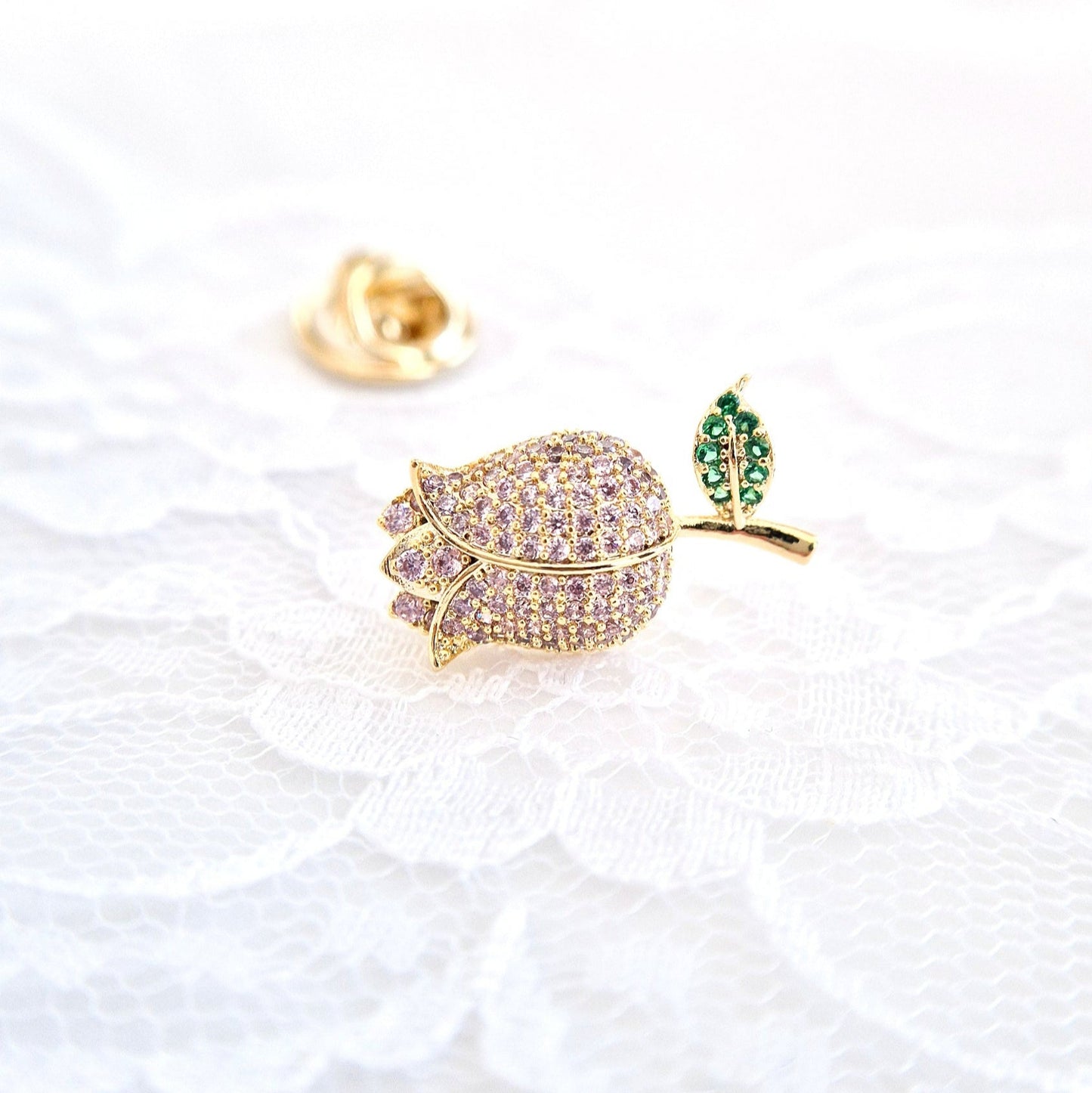Blumen Pin, Flower Pin, Pin Fleur, Pin Fiore, Pin, Anstecknadel, Brosche, Brooch, Broach, Flower Brooch, Flower Broach, Blumen Brosche, Tulip pin, Tulpen Pin, Tulpen Anstecker