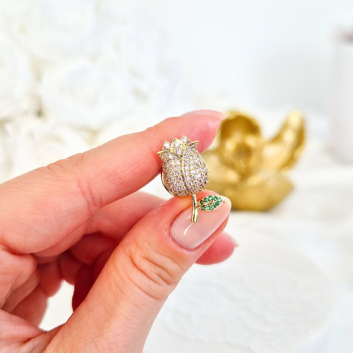 Blumen Pin, Flower Pin, Pin Fleur, Pin Fiore, Pin, Anstecknadel, Brosche, Brooch, Broach, Flower Brooch, Flower Broach, Blumen Brosche, Tulip pin, Tulpen Pin, Tulpen Anstecker