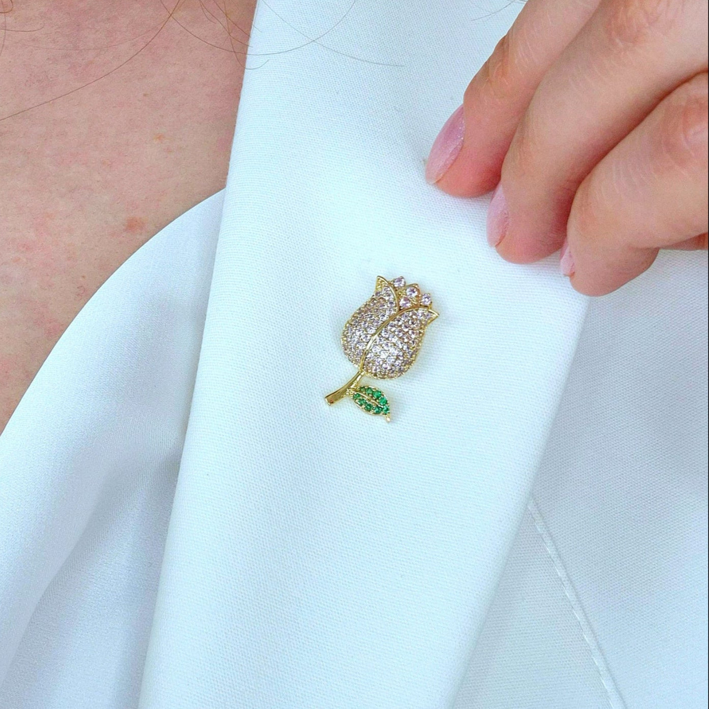 Blumen Pin, Flower Pin, Pin Fleur, Pin Fiore, Pin, Anstecknadel, Brosche, Brooch, Broach, Flower Brooch, Flower Broach, Blumen Brosche, Tulip pin, Tulpen Pin, Tulpen Anstecker