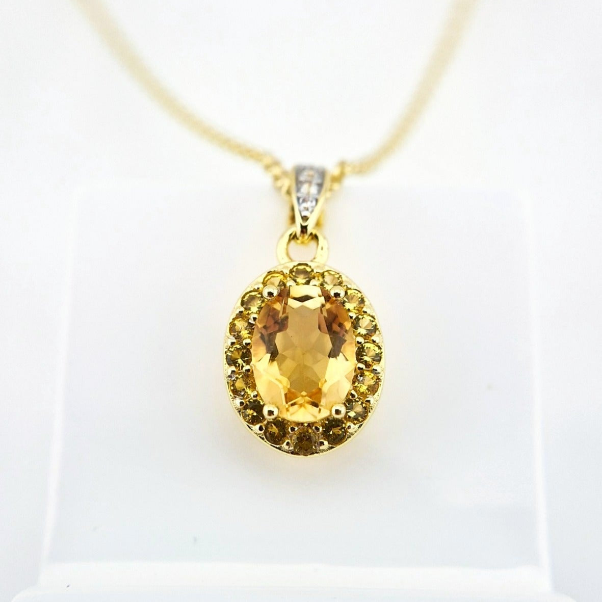 Citrin Halskette, Citrine necklace, Citrin Kette kaufen, Citrine Necklace, golden necklace, Citrine pedant necklace