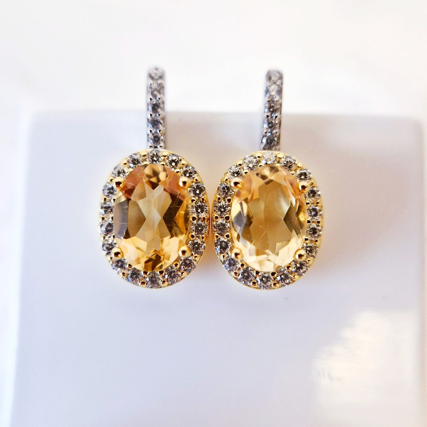 Citrin Ohrringe, Citrine Earrings, Citrin Ohrstecker, Citrine stud earrings, Citrin Schmuck kaufen, Zitrin Ohrringe, gelbe Ohrringe, yellow earrings, gold earrings, gemstone earrings, Edelstein Ohrringe
