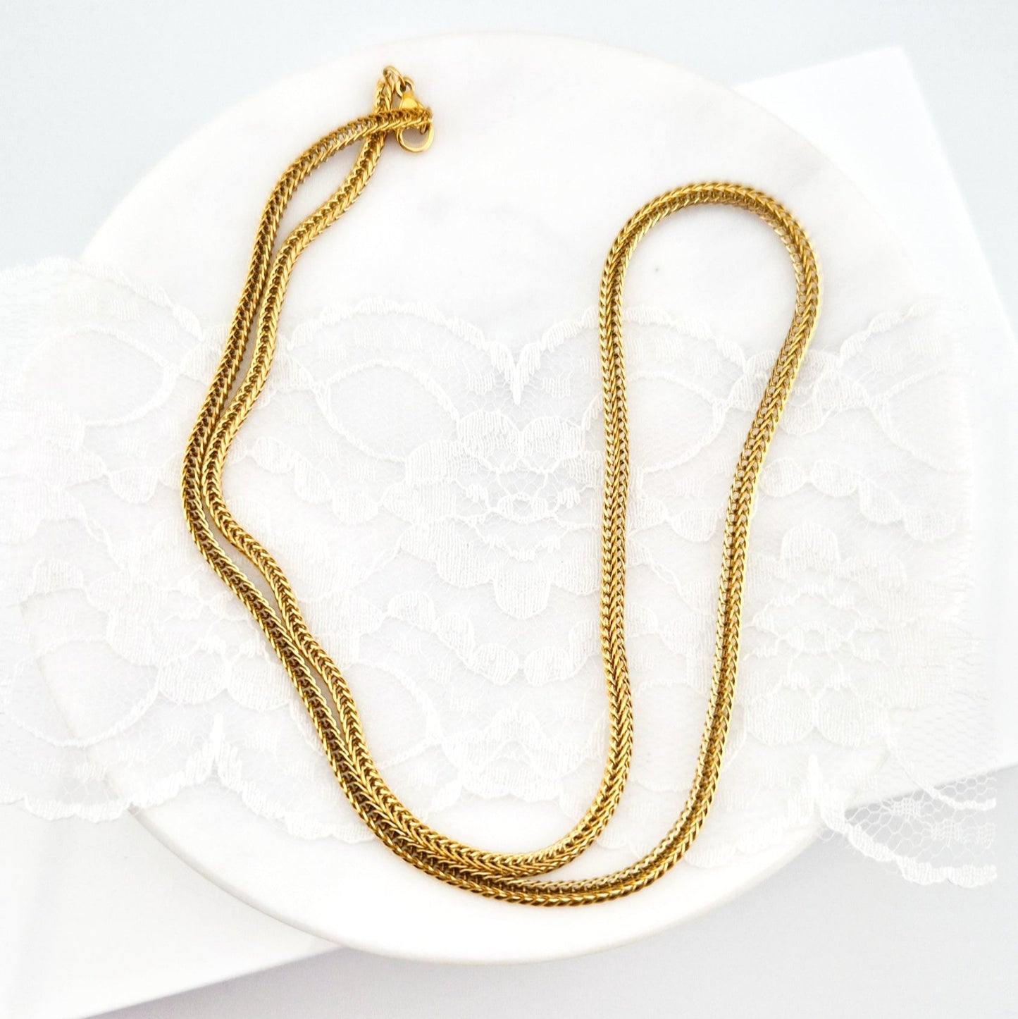 Edelstahl Halskette, stainless steel necklace, collier acier inox, collana acciaio, Gold Halskette, goldene Kette, golden necklace, gold necklace, Halskette, necklace, collana, collier, minimalistische Halskette, Minimalist necklace