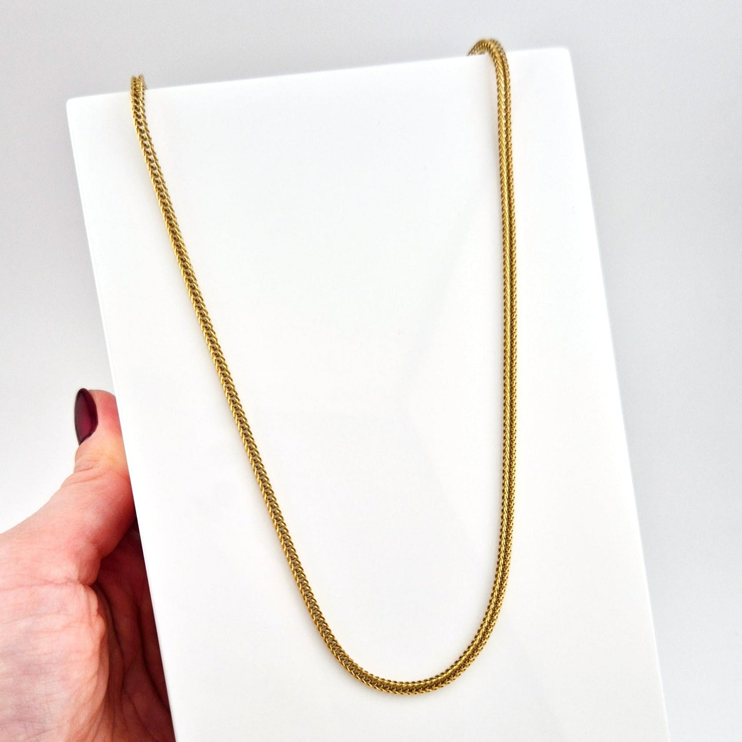 Edelstahl Halskette, stainless steel necklace, collier acier inox, collana acciaio, Gold Halskette, goldene Kette, golden necklace, gold necklace, Halskette, necklace, collana, collier, minimalistische Halskette, Minimalist necklace