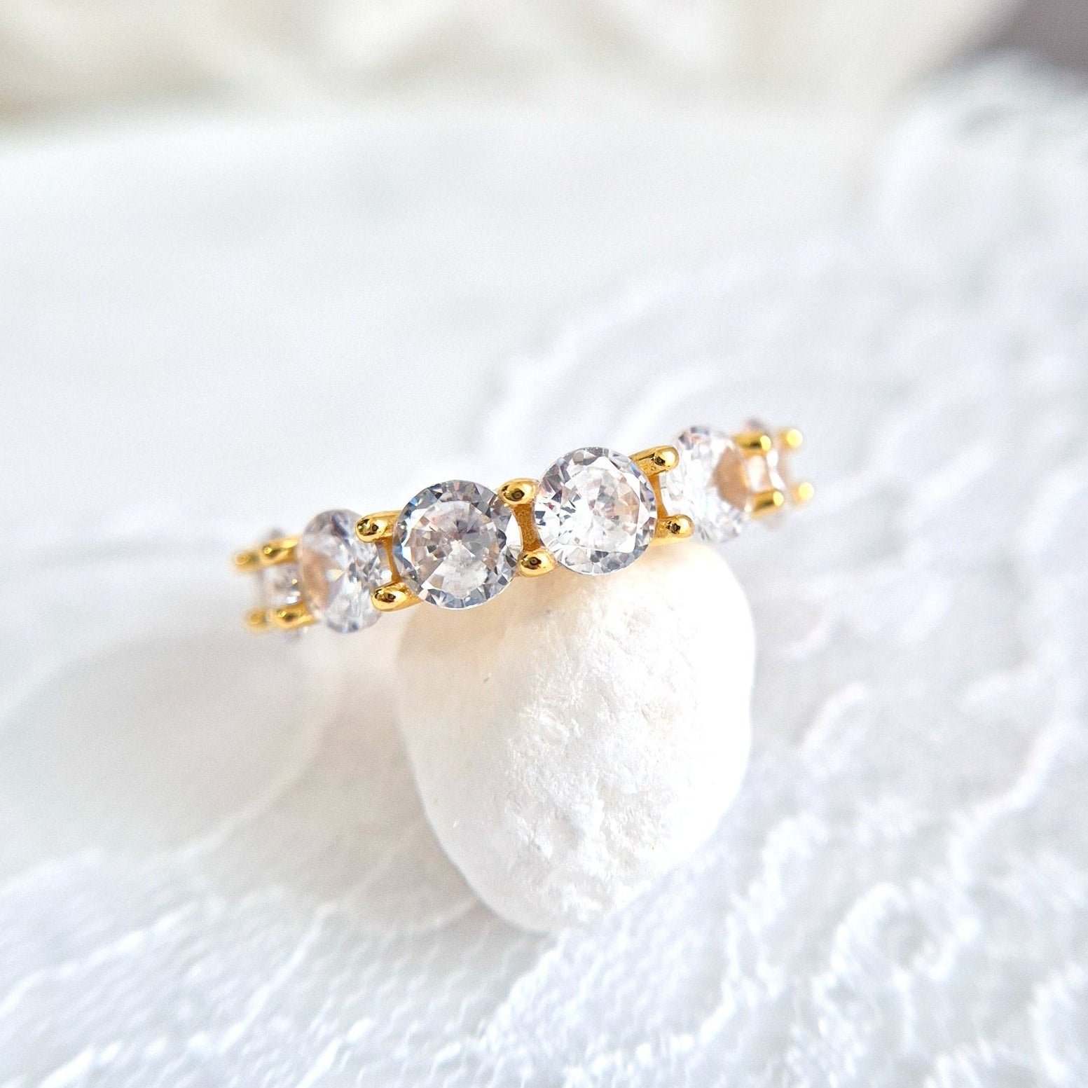 Zirkonia Schmuck Set vergoldet, Cubic Zirconia jewelry set, Ohrringe, Halskette, Ring, Schmuckset, jewellery