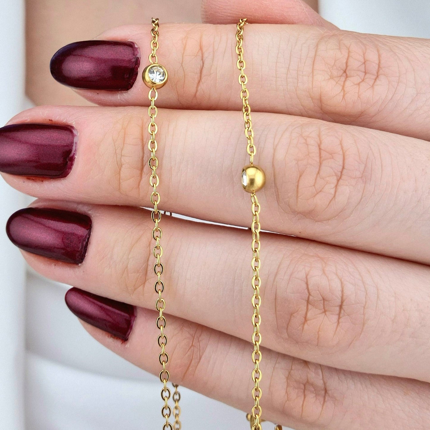Goldene Halskette Zirkonia, golden necklace, golden necklace cubic zirconia, collier dore, collier dore zirconium, collana dorata, collana dorata zirconia, Zirkonia Halskette, Goldene Halskette, vergoldete Halskette, Halskette, Kette mit Zirkonia Steinchen, elegant golden necklace