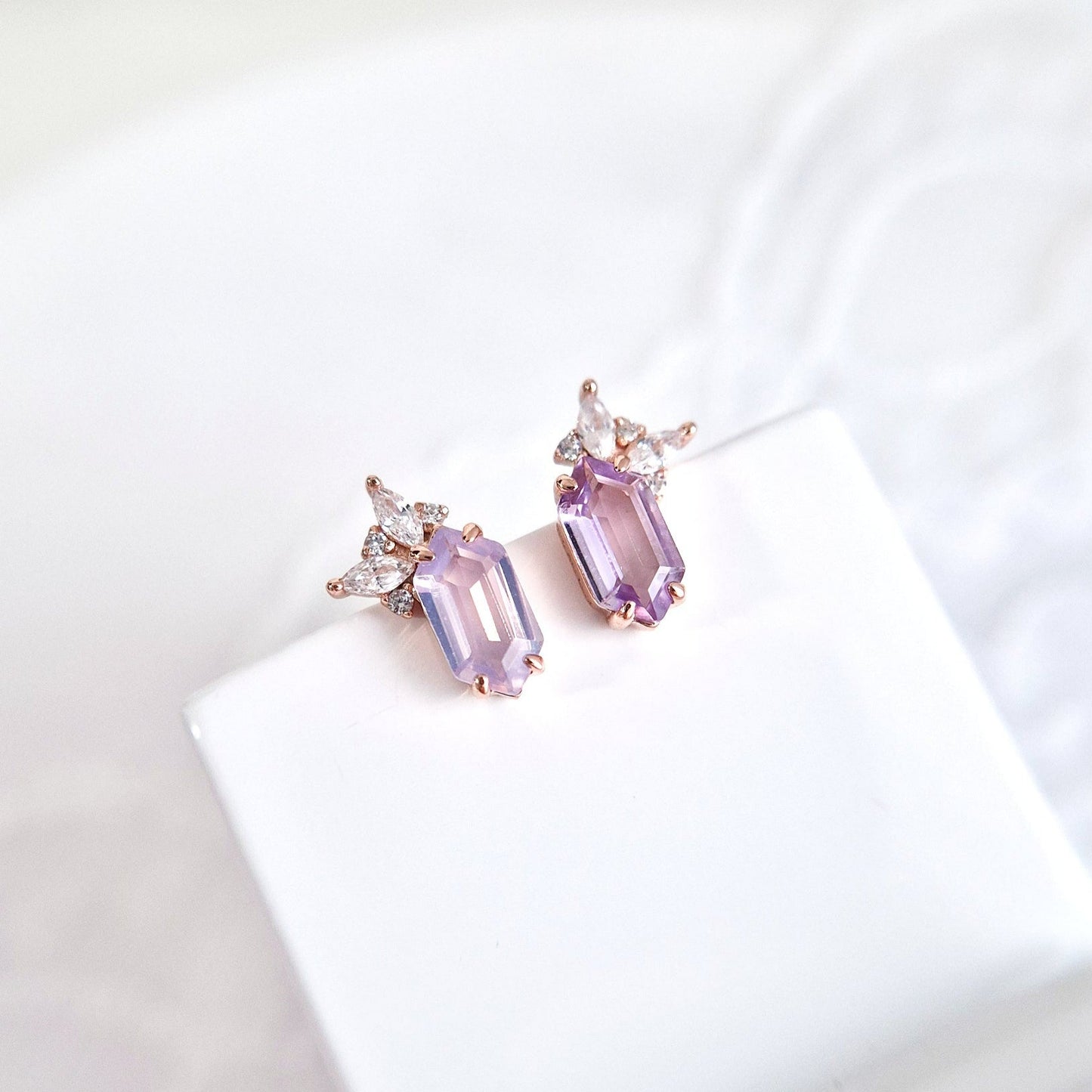 Lavendelquarz Ohrstecker, Lavender quartz earrings, Boucles d’oreilles en quartz lavande, Orecchini in quarzo lavanda, Rosegold Ohrringe, rosegold earrings, Quarz Ohrringe, Quartz earrings, earrings, boucles doreilles, orecchini, Ohrringe, ohrstecker, Lavendelquarz, Lavender quartz, Lavendelquarz Ohrringe