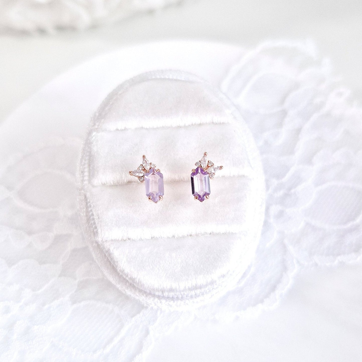 Lavendelquarz Ohrstecker, Lavender quartz earrings, Boucles d’oreilles en quartz lavande, Orecchini in quarzo lavanda, Rosegold Ohrringe, rosegold earrings, Quarz Ohrringe, Quartz earrings, earrings, boucles doreilles, orecchini, Ohrringe, ohrstecker, Lavendelquarz, Lavender quartz, Lavendelquarz Ohrringe