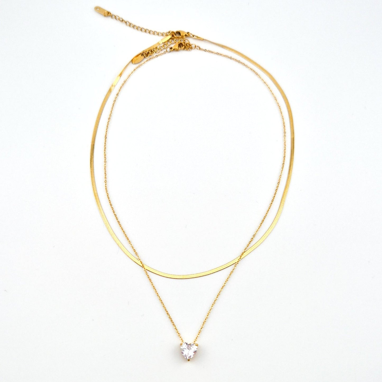 Layering Kette, layering necklace, collier superpose, collana astrati, goldene Kette, minimalistisches Kettenset, schmuckset Halskette, Halskette, necklace, collana, colleir, goldene Halsketten, golden necklaces, diamat imitation necklace, diamant imitat Halskette, Anhänger Halskette, goldene Halsketten, gold necklaces, Halsketten Damen