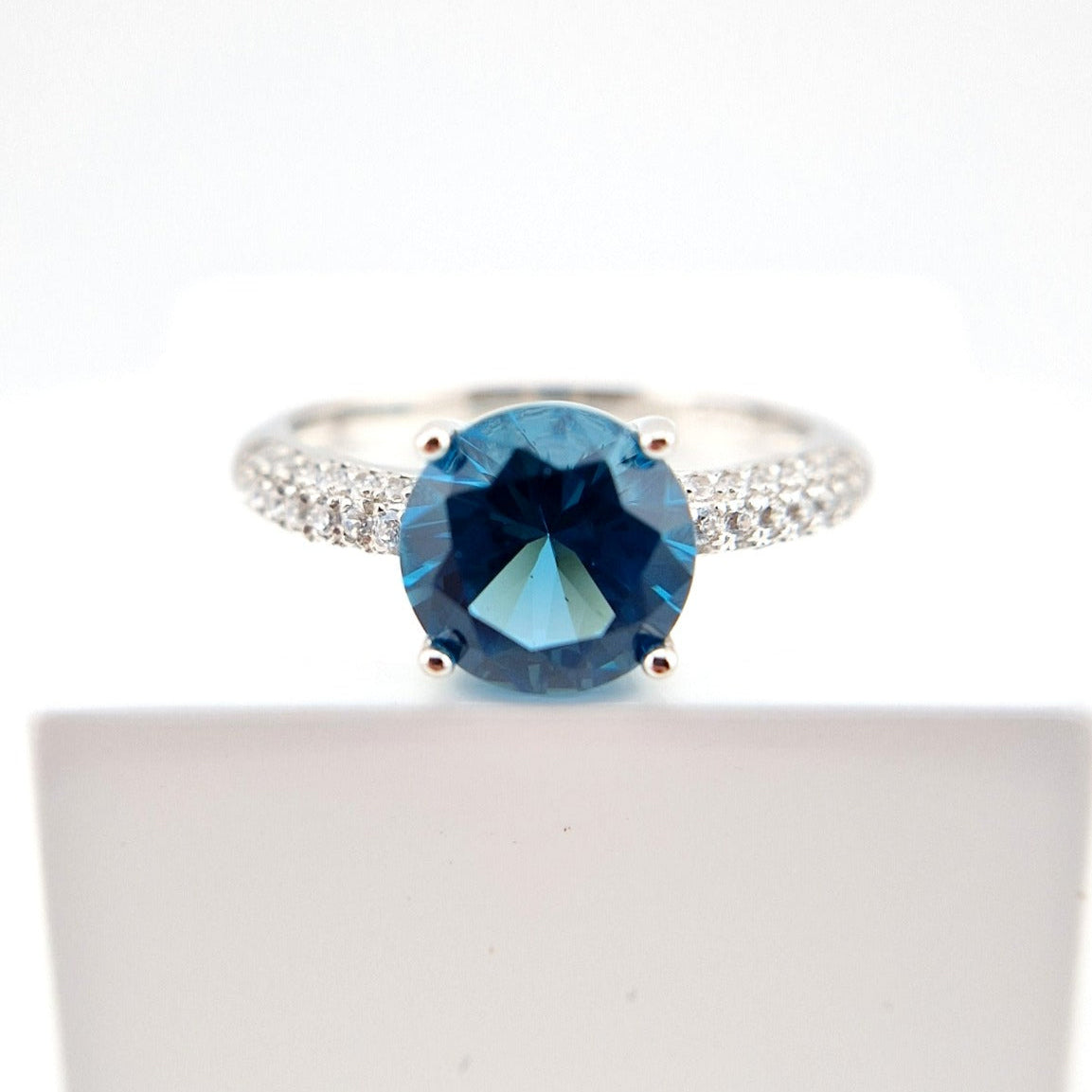 Topas Ring, London Blue Topaz Ring, Topaz Ring, Silber Ring, Blau Topas Ring, Edelstein Ring, blauer Ring, Silver Ring, blue ring