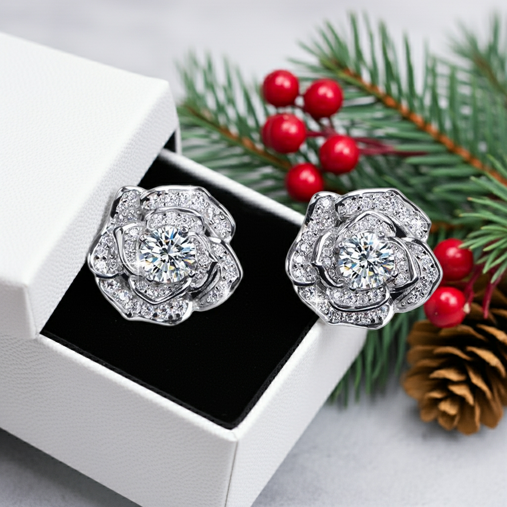 Moissanit Ohrstecker, Ohrringe, Moissanite earrings, boucles, puces, orecchini, Ohrringe, stud earrings