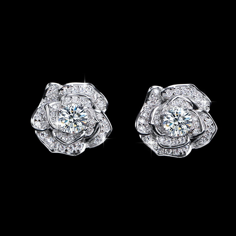 Moissanite stud earrings, Moissanit Ohrstecker, Ohrringe, boucles doreilles, clous, orecchini