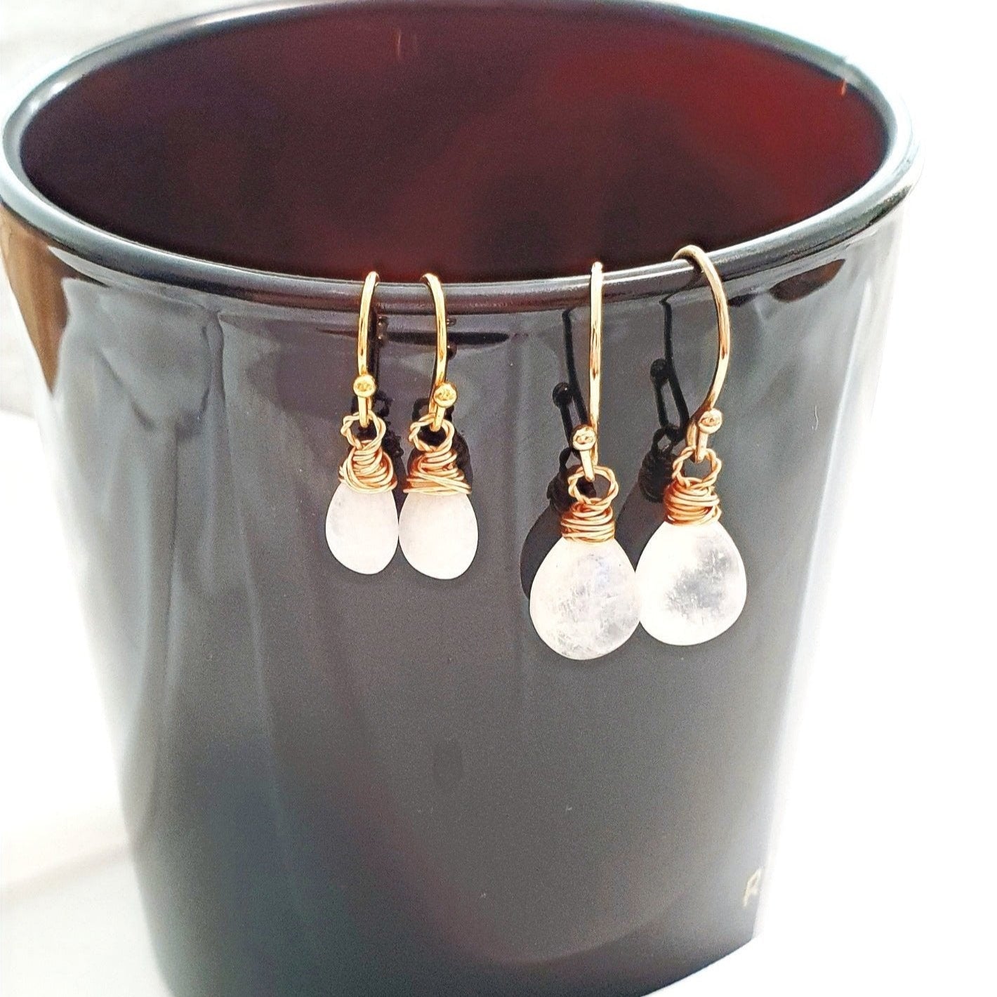 Mondstein Ohrringe, Moonstone earrings