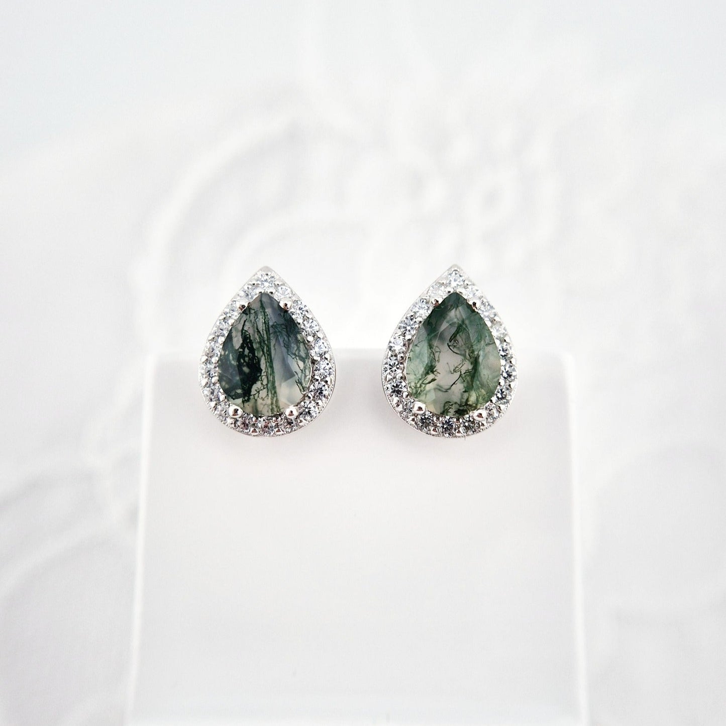 Moosachat Ohrringe, Silber Ohrringe mit Moosachat Edelstein, moss agate earrings, Boucles d'oreilles, Moosachat, Moosachat Ohrstecker, Agate Earrings, Silver earrings, Silber Ohrringe mit grünem Stein