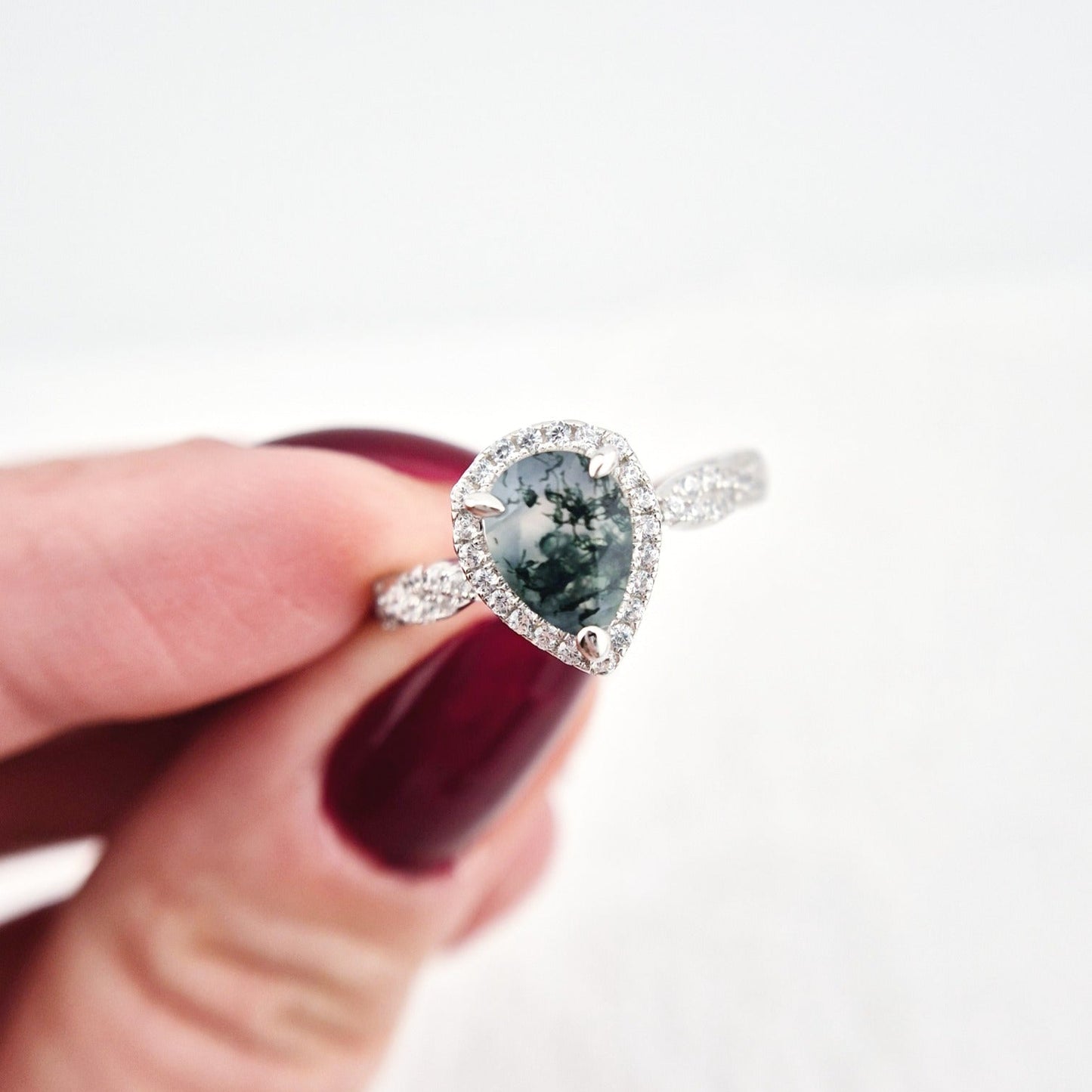 Moosachat Ring, Silber Ring mit Moosachat, Moss agate ring, Bague en agate mousse, Anello in agata muschiosa, Edelstein Ring, Silber RIng mit grünem Stein, Silver ring with green stone, green stone ring