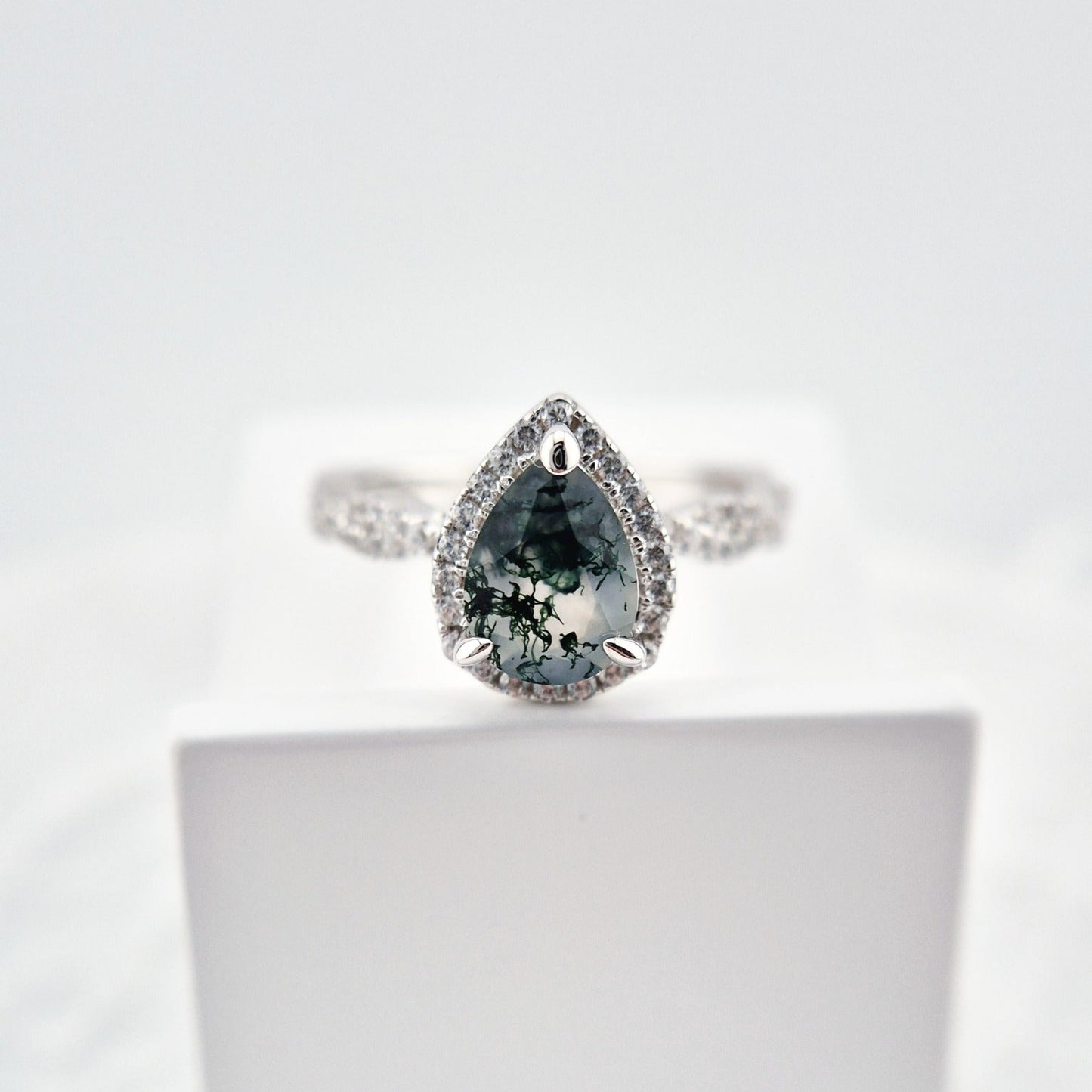 Moosachat Ring, Silber Ring mit Moosachat, Moss agate ring, Bague en agate mousse, Anello in agata muschiosa, Edelstein Ring, Silber RIng mit grünem Stein, Silver ring with green stone, green stone ring