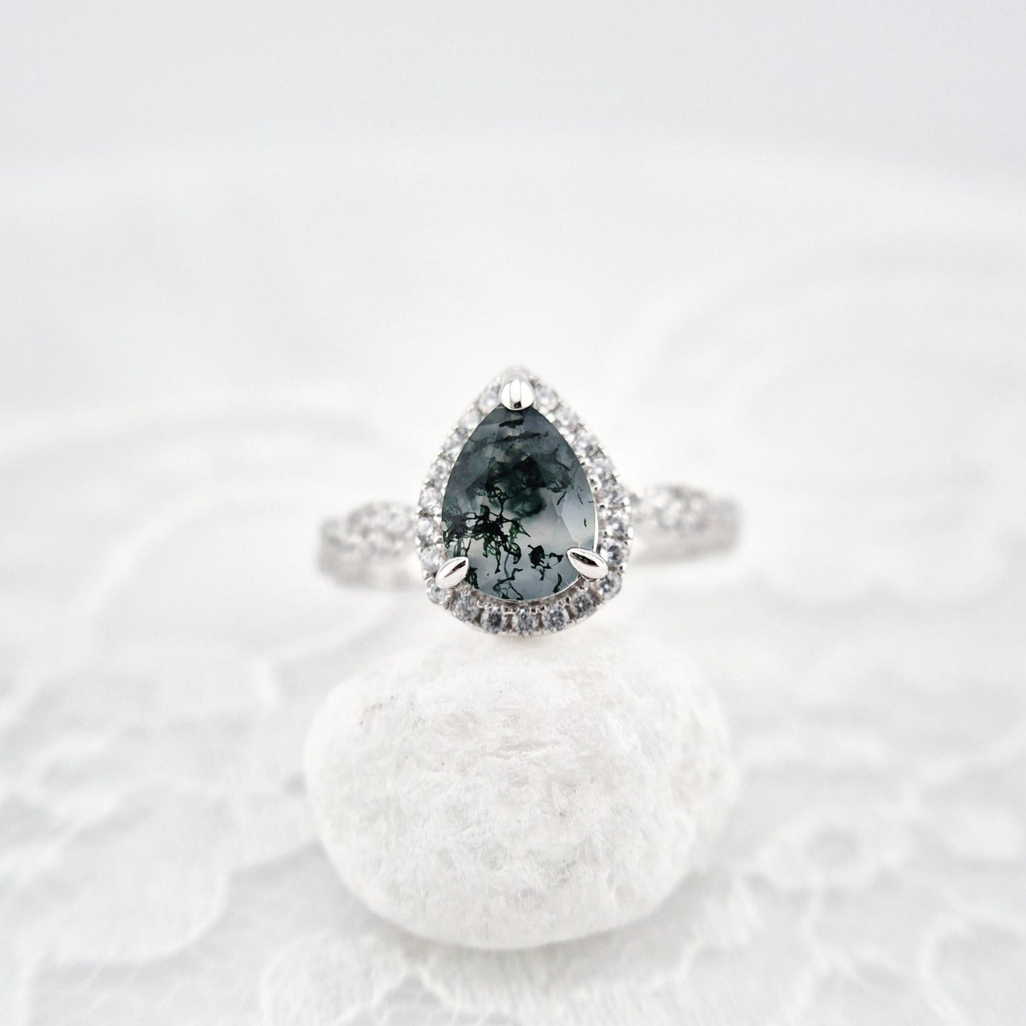 Moosachat Ring, Silber Ring mit Moosachat, Moss agate ring, Bague en agate mousse, Anello in agata muschiosa, Edelstein Ring, Silber RIng mit grünem Stein, Silver ring with green stone, green stone ring