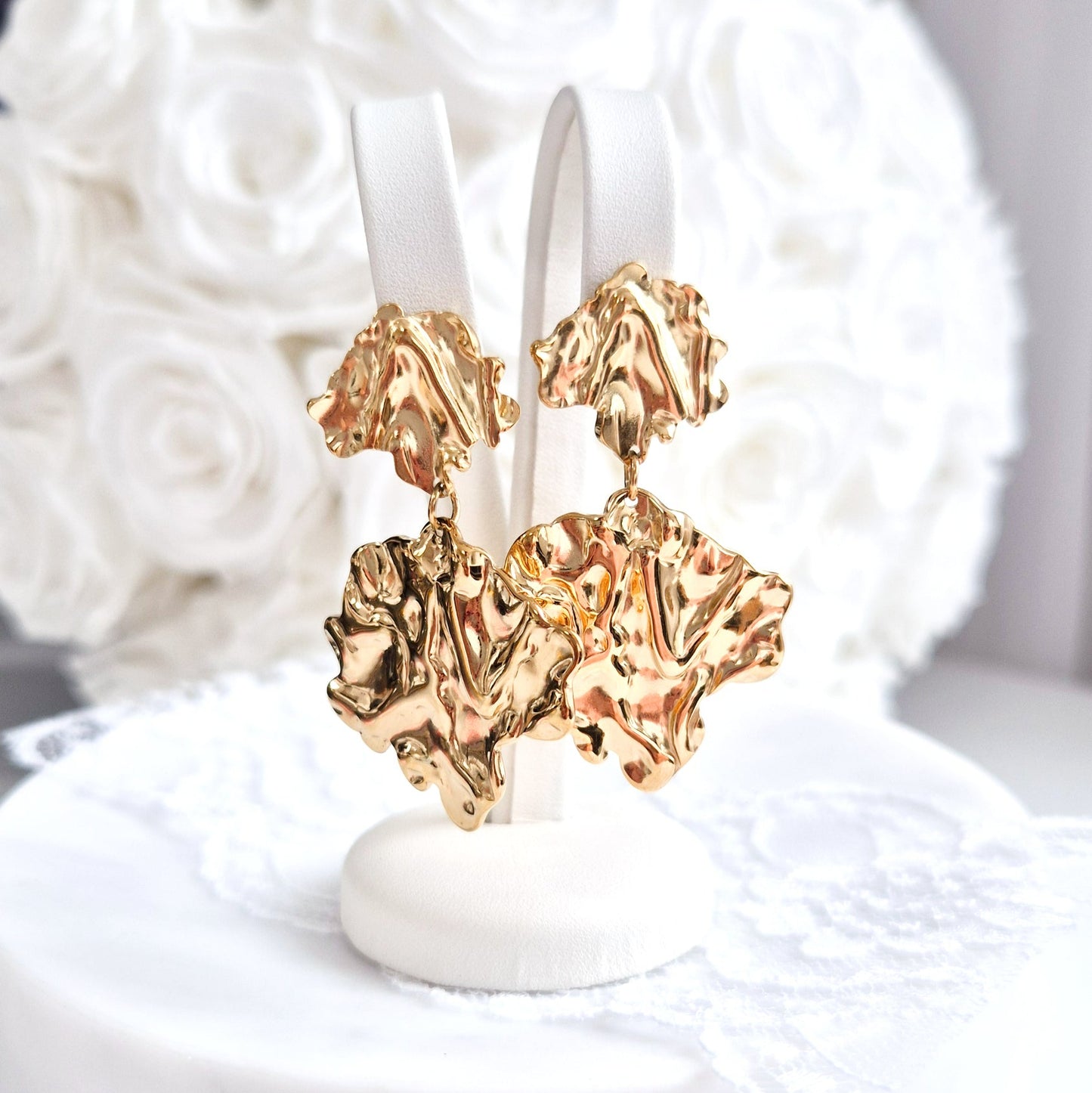 Ohrringe, Ohrringe gold, Eaarings gold, gold-plated earrings, boucles doreilles, orecchini, Ohrstecker, Goldohrringe