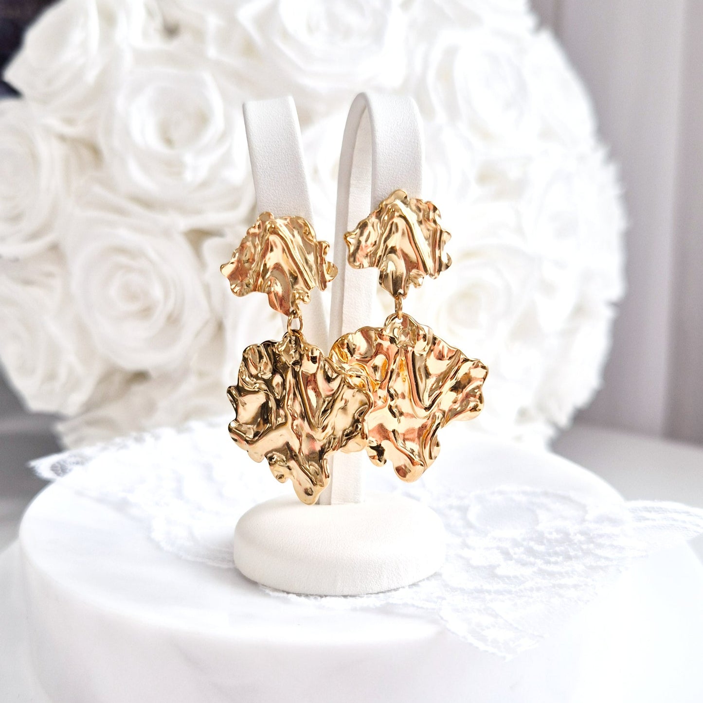 Ohrringe, Ohrringe gold, Eaarings gold, gold-plated earrings, boucles doreilles, orecchini, Ohrstecker, Goldohrringe