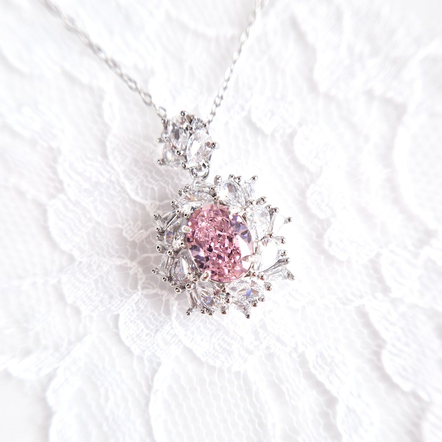 pendant necklace, Anhänger Halskette, cz necklace, Cubic Zirkonia Kette, Silber Halskette, Halskette Damen, Halskette, collier, necklace, collana