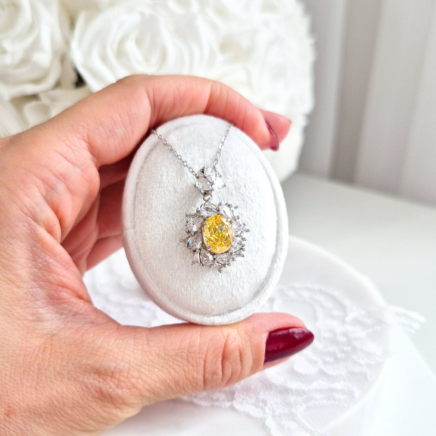 pendant necklace, Anhänger Halskette, cz necklace, Cubic Zirkonia Kette, Silber Halskette, Halskette Damen, Halskette, collier, necklace, collana