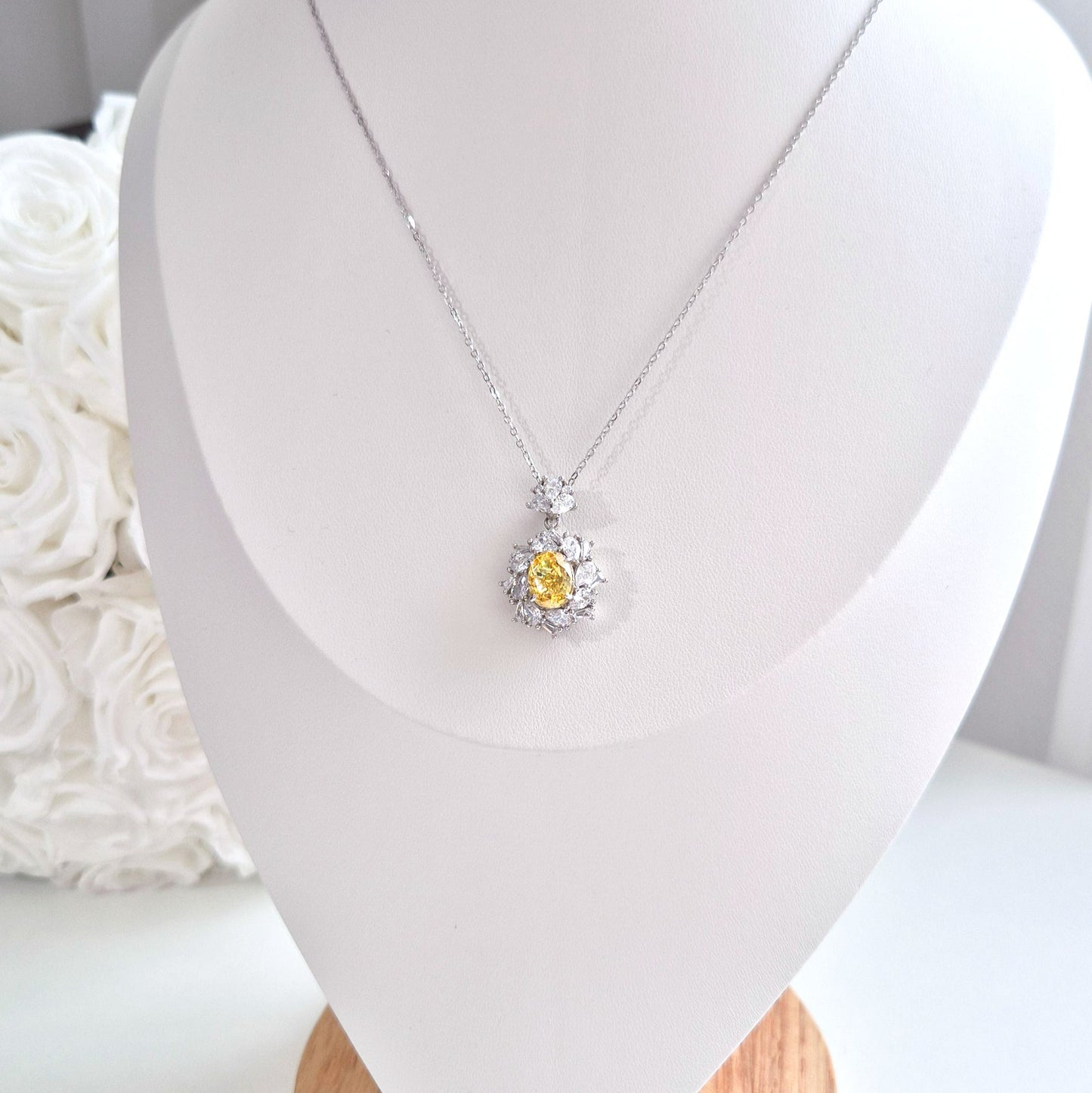 pendant necklace, Anhänger Halskette, cz necklace, Cubic Zirkonia Kette, Silber Halskette, Halskette Damen, Halskette, collier, necklace, collana