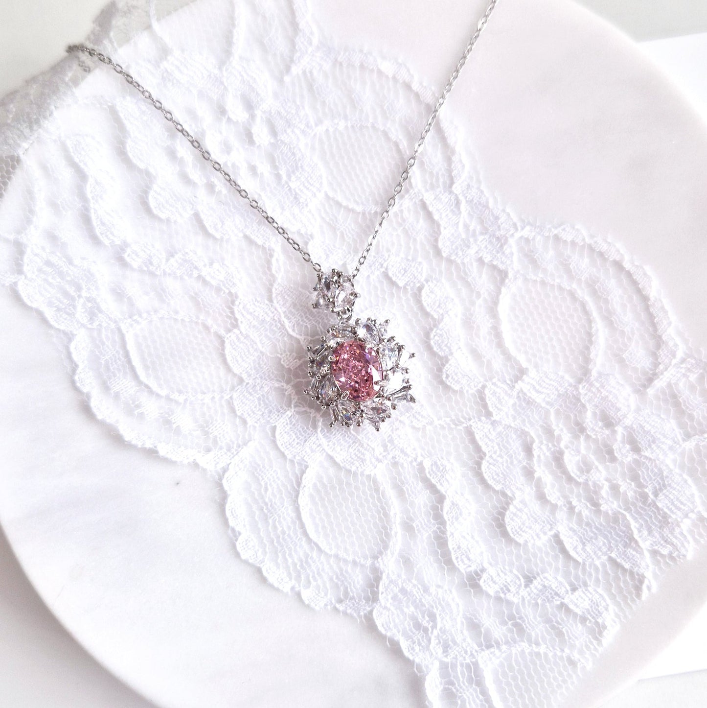 pendant necklace, Anhänger Halskette, cz necklace, Cubic Zirkonia Kette, Silber Halskette, Halskette Damen, Halskette, collier, necklace, collana