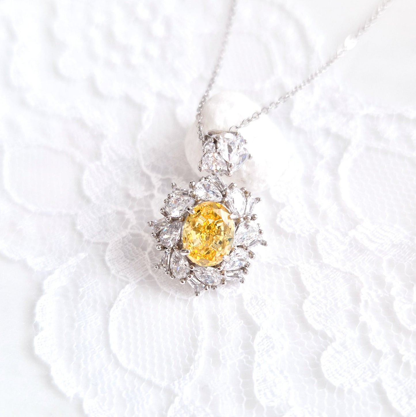 pendant necklace, Anhänger Halskette, cz necklace, Cubic Zirkonia Kette, Silber Halskette, Halskette Damen, Halskette, collier, necklace, collana