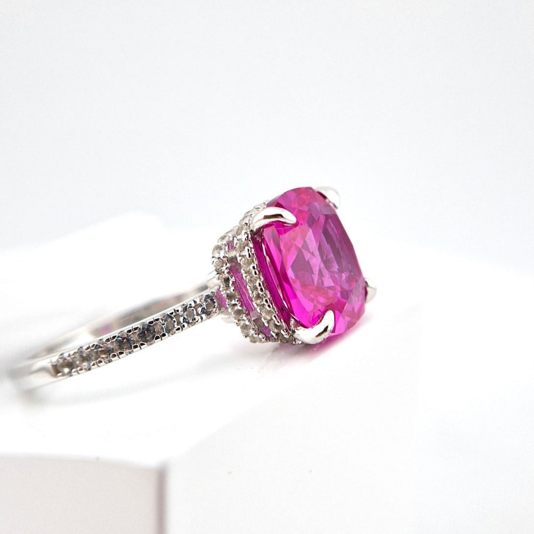 Rosa Saphir Ring, Pink Sapphire ring, hot pink sapphire ring, Saphir Ring, Sapphire Ring, Rong, Rosegold Ring, rose gold ring, silberring, silver ring, sapphire jewelry ring, Silberring Damen