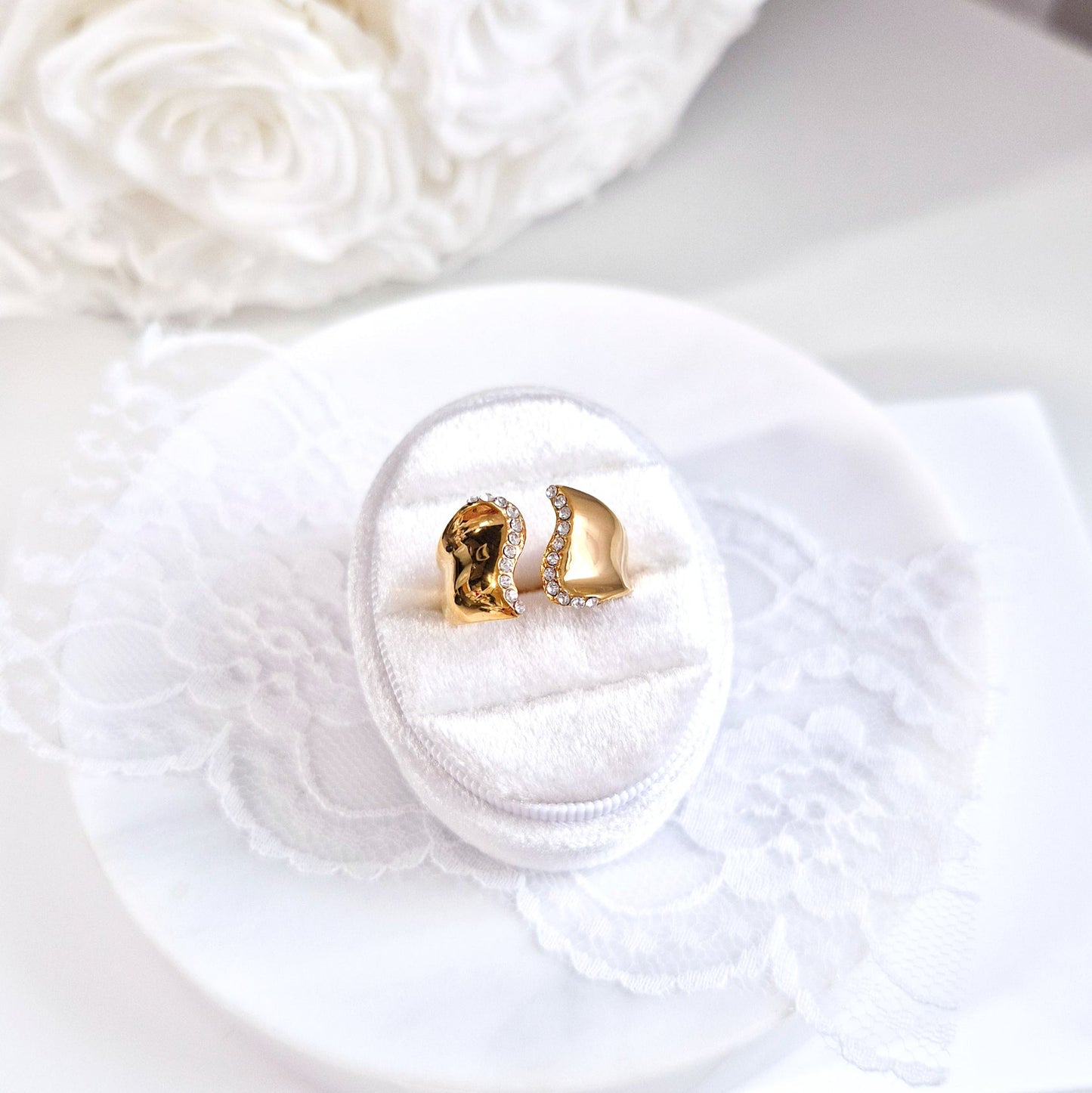 Ring Gold, goldener Ring, Edelstahl Ring, Damenring, trendy ring, non tarnish jewelry, bague, anello