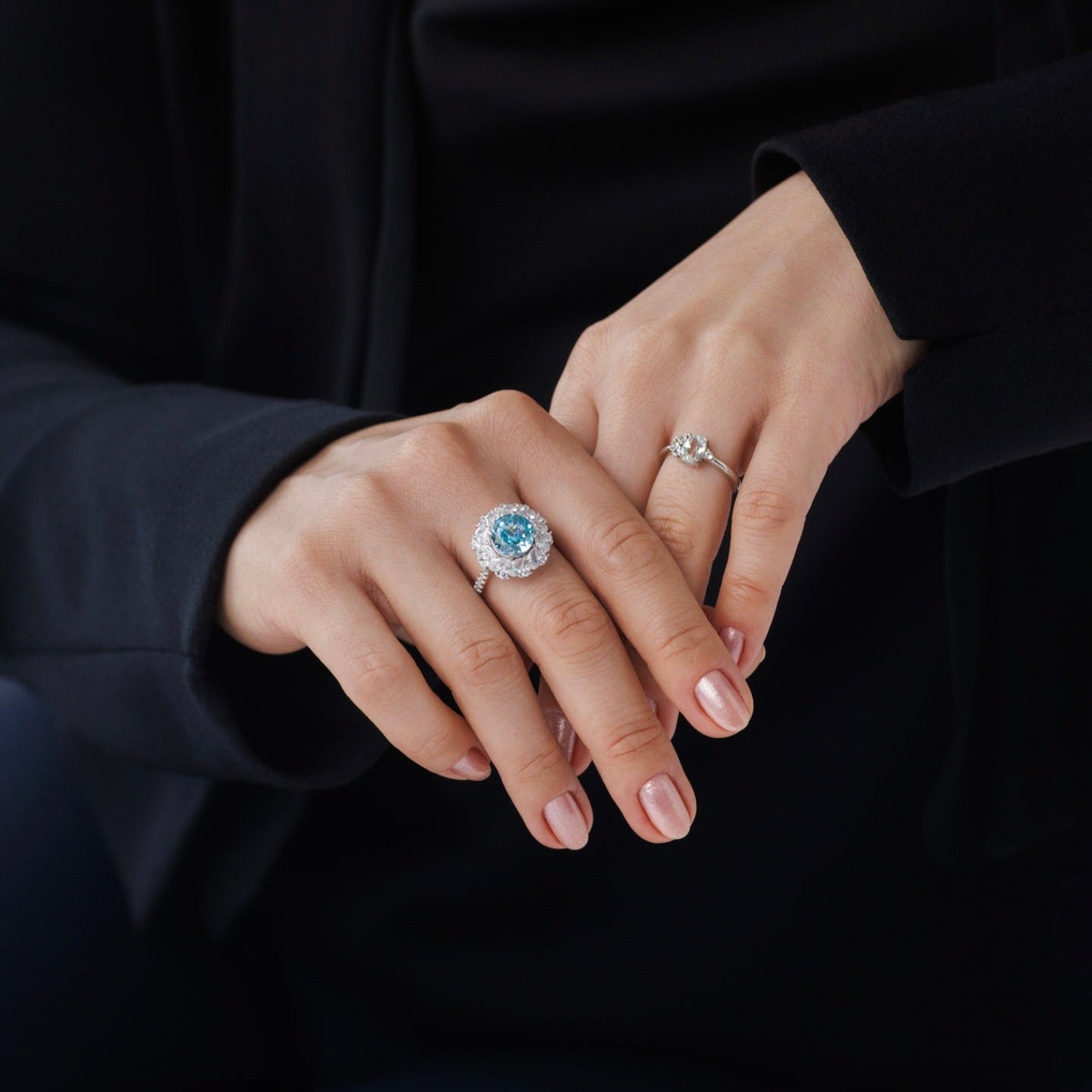 Ring Zirkonia Eis blau, Zirkonia Ring, Silberring, Damenring, Ring, Bague, ring cz blue, boue zirconia, anello, anello blu