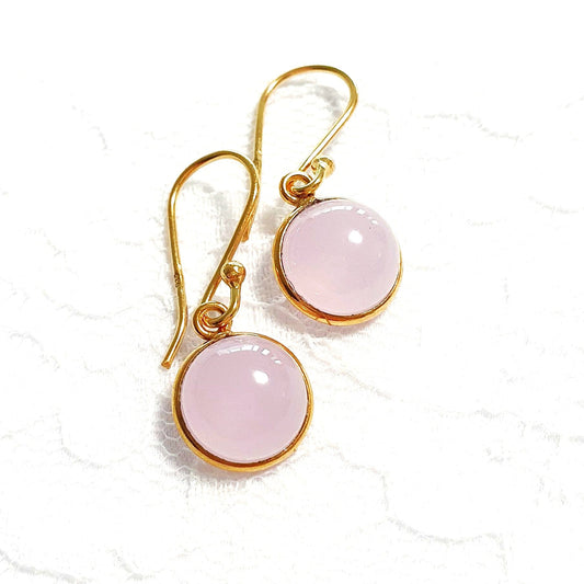 Rosa Chalcedon Ohrringe, Rosa Chalcedon Ohrringe, Pink Chalcedony Hänge Ohrringe, Rosa Edelstein Ohrringe, Edelstein Ohrhänger, Rosa Ohrringe, pink earrings
