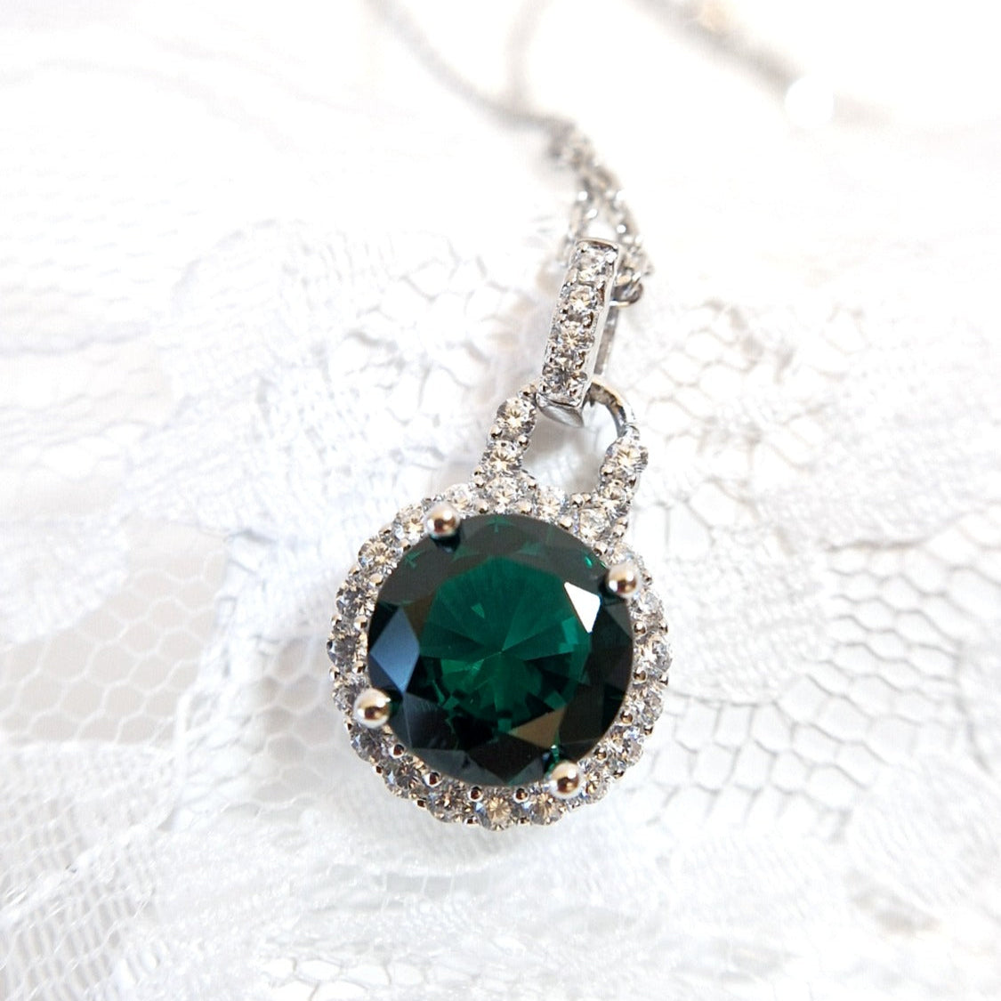 Smaragd Kette, Smaragd Halskette, Emerald necklace, Emaerlad pendant neckalce, silber Halskette, grüne Kette, Kette mit Smaragd Anhänger, silver necklace with green pendant, Halskette, Necklace, pendant necklace, green necklace