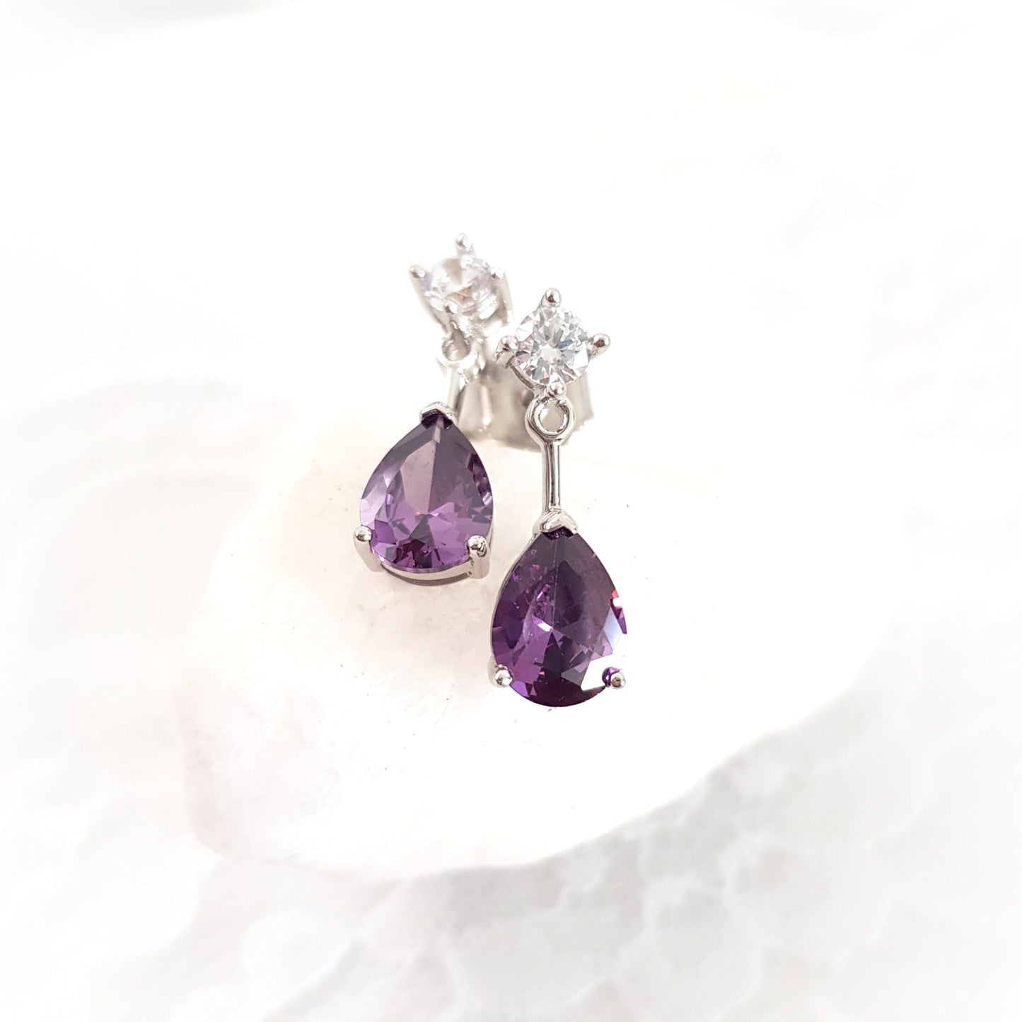 Amethyst Ohrringe, Amethyst earrings, Amethyst Ohrstecker, Silber Ohrringe, Edelstein Ohrringe, Amethyst Stud earrings