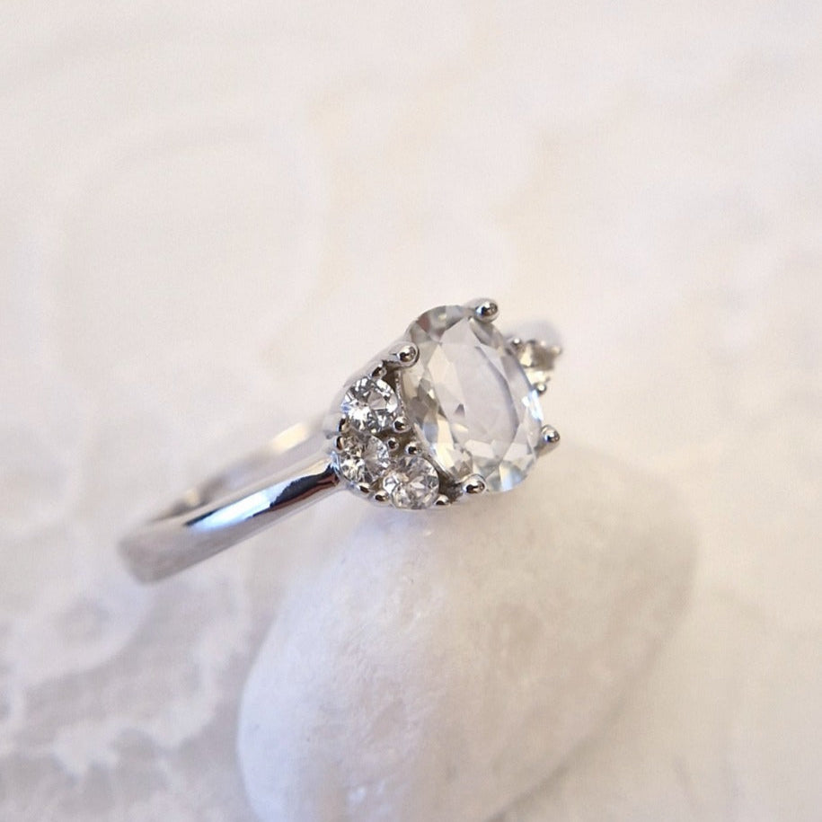 weisser topas ring, Weiss Topas Ring, Topas Ring, Topas Ring Silber, White topaz ring, Topaz Ring, Topaz ring silver, Silberring, Fingerring, silver ring, Topasring, Topas Ring, Topaz ring, bague, bague topaze