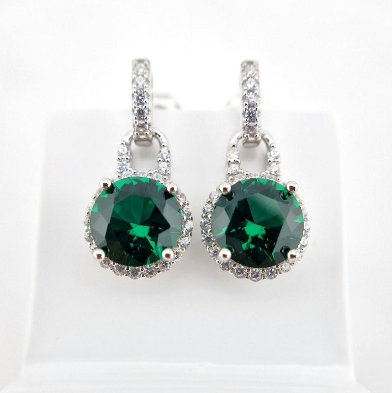 Smaragd Ohrringe, Emerald Earrings, Smaragd Ohrstecker, Silber Ohrringe. grüne Smaragd Ohrringe, grüne Ohrringe, green Emerald Earrings, green earrings, silver earrings, gemstone earrings, Edelstein Ohrringe grün