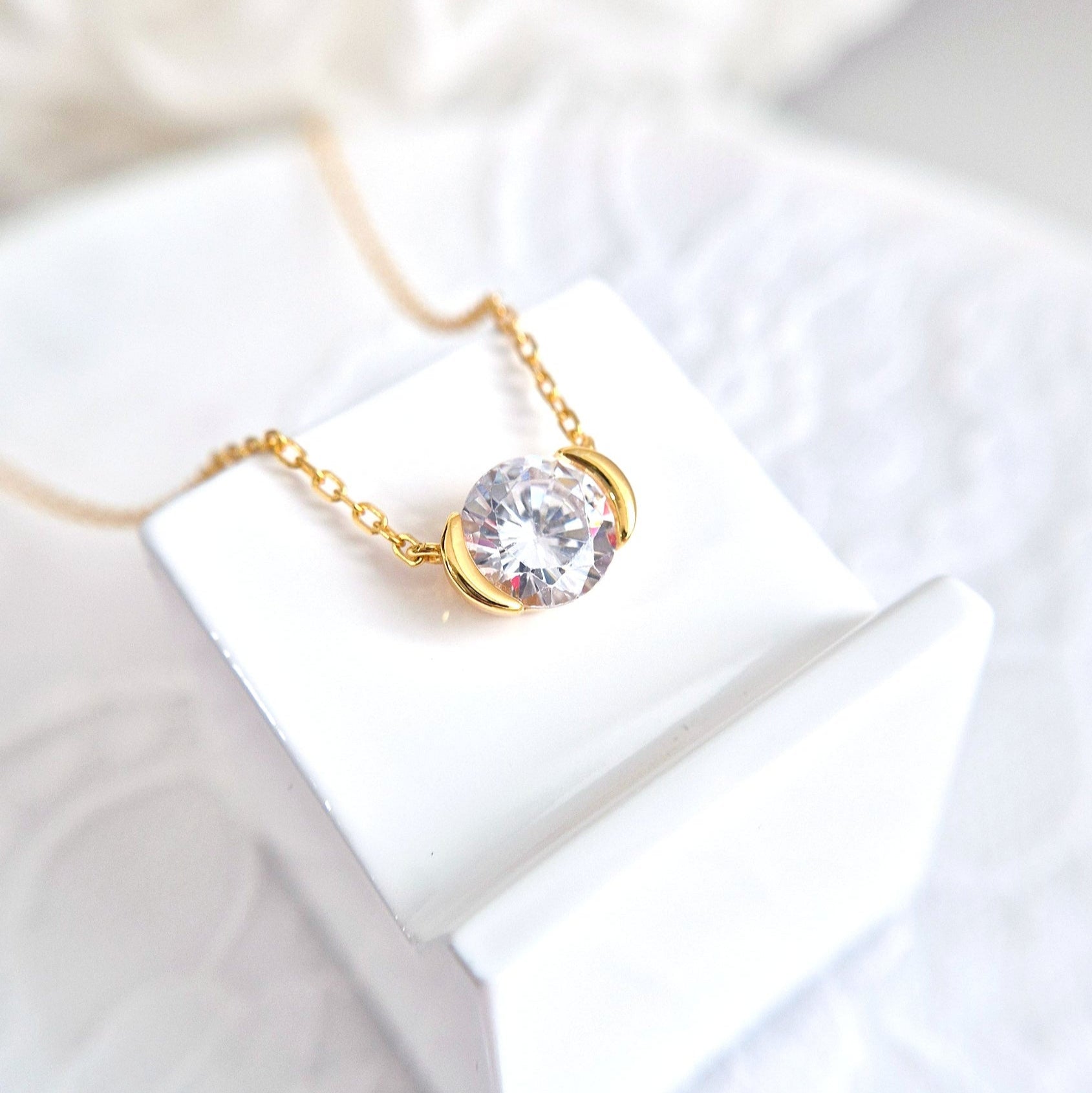 Zirkonia Schmuck Set vergoldet, Cubic Zirconia jewelry set, Ohrringe, Halskette, Ring, Schmuckset, jewellery