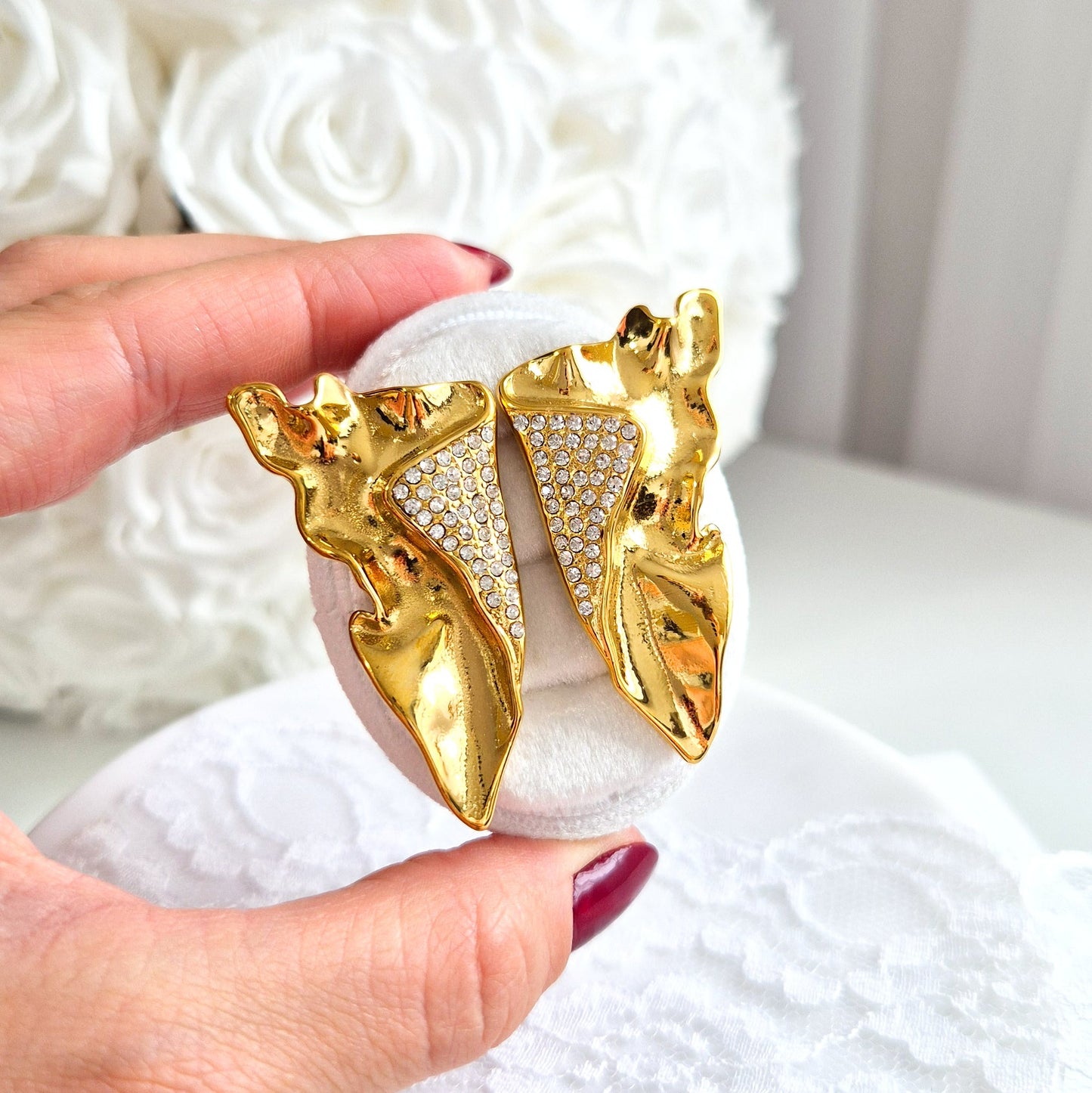 Statement earrings, Statemen Ohrringe, Ohrstecker, goldene Ohrringe, boucles doreilles, orecchini, earrings, gold earrings