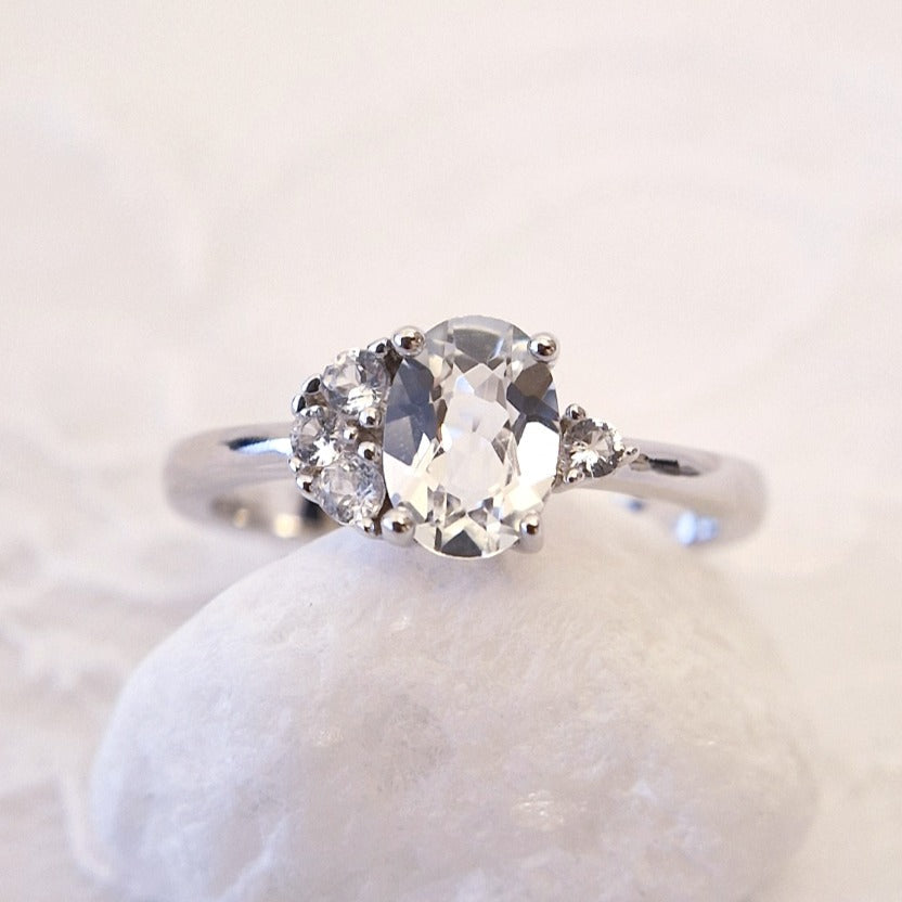 weisser topas ring, Weiss Topas Ring, Topas Ring, Topas Ring Silber, White topaz ring, Topaz Ring, Topaz ring silver, Silberring, Fingerring, silver ring, Topasring, Topas Ring, Topaz ring, bague, bague topaze