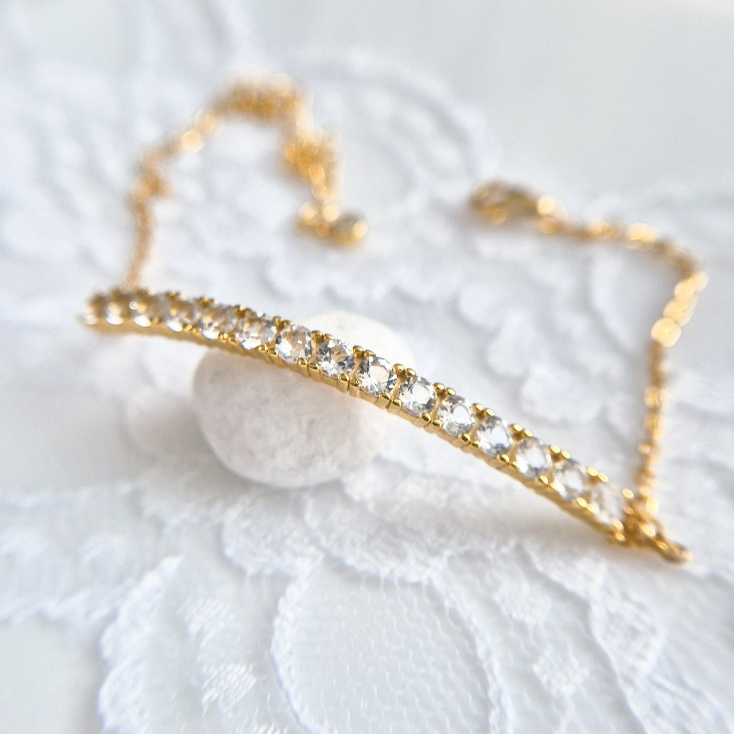 White Topaz Bracelet, Weiss Topas Armband, Topas Armband, Silber Armband, Gold Armband, Rosegold Amband, Tennis Armband, Frauen Armband, elegantes Armband, zeitloses Armband, Silver Bracelet, Tennis Bracelet, golden Braclelet, rose gold bracelet, timeless bracelet, feminine bracelet, bracelet for her, bracelet for him
