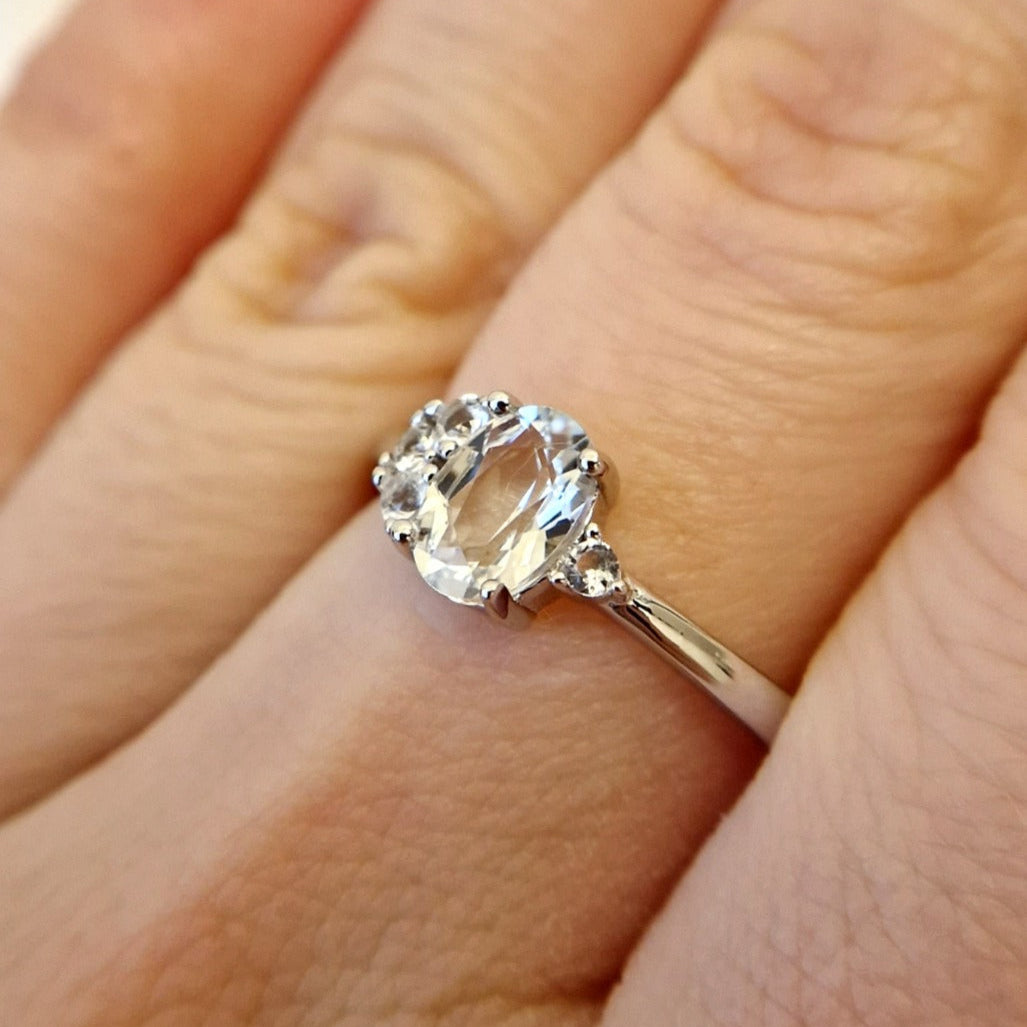 weisser topas ring, Weiss Topas Ring, Topas Ring, Topas Ring Silber, White topaz ring, Topaz Ring, Topaz ring silver, Silberring, Fingerring, silver ring, Topasring, Topas Ring, Topaz ring, bague, bague topaze