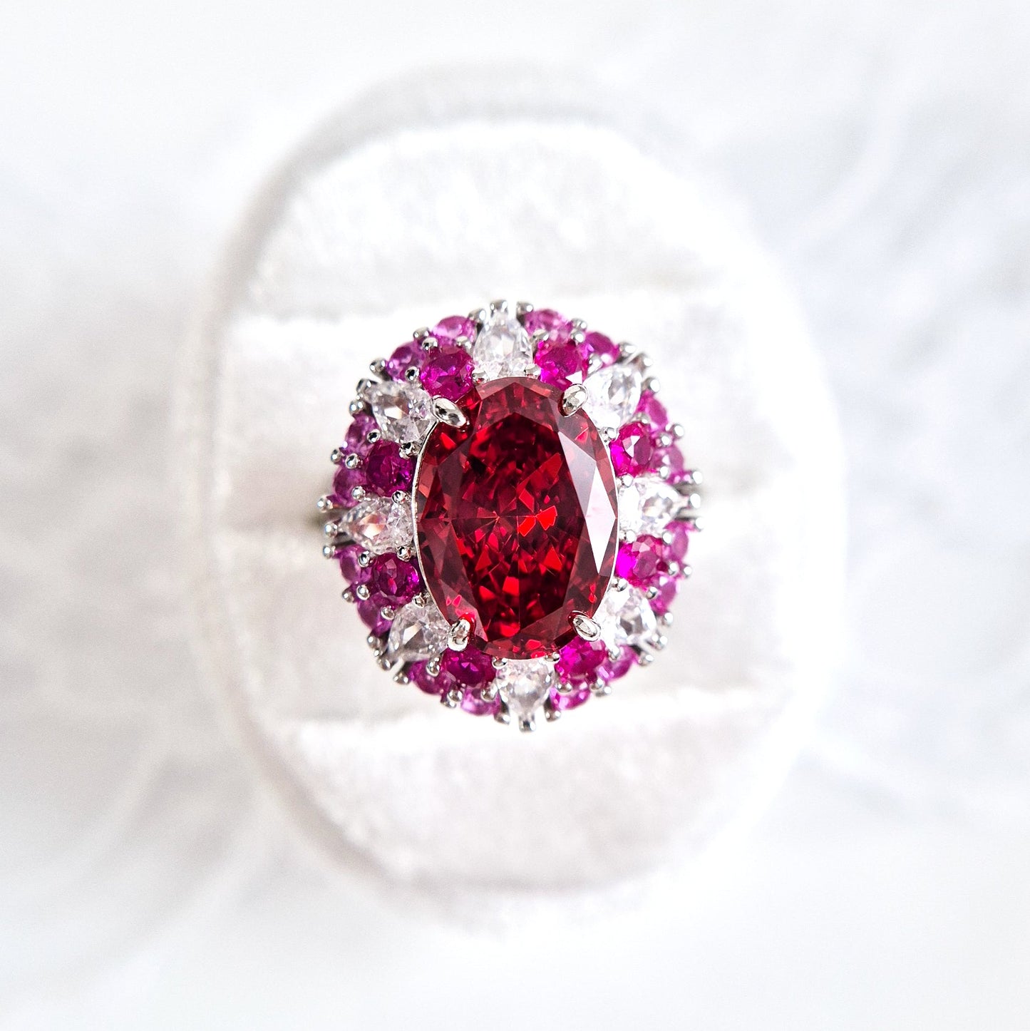 Zirkonia Ring red passion, CZ Silver Ring, roter Zirkonia Ring Silber, Silberring, Damenring, Fingerring, bague, Anello, ring, roter Ring, red ring, ruby ring, Rubin Ring