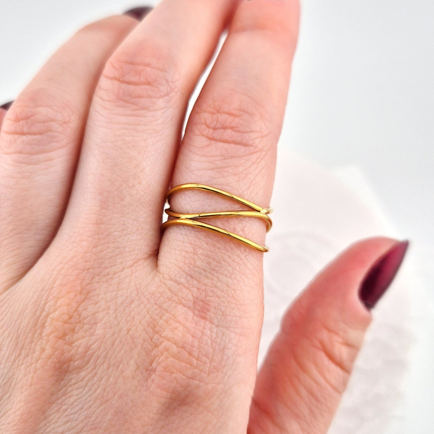 Minimalistischer Ring, minimalist ring, Bague minimaliste, Anello minimalista, golden ring, gold ring, bague doree, minimalist ring gold, Minimalistischer Ring Damen, minimalistischer Ring gold, Edelstein Ring gold, Stainless steel ring gold